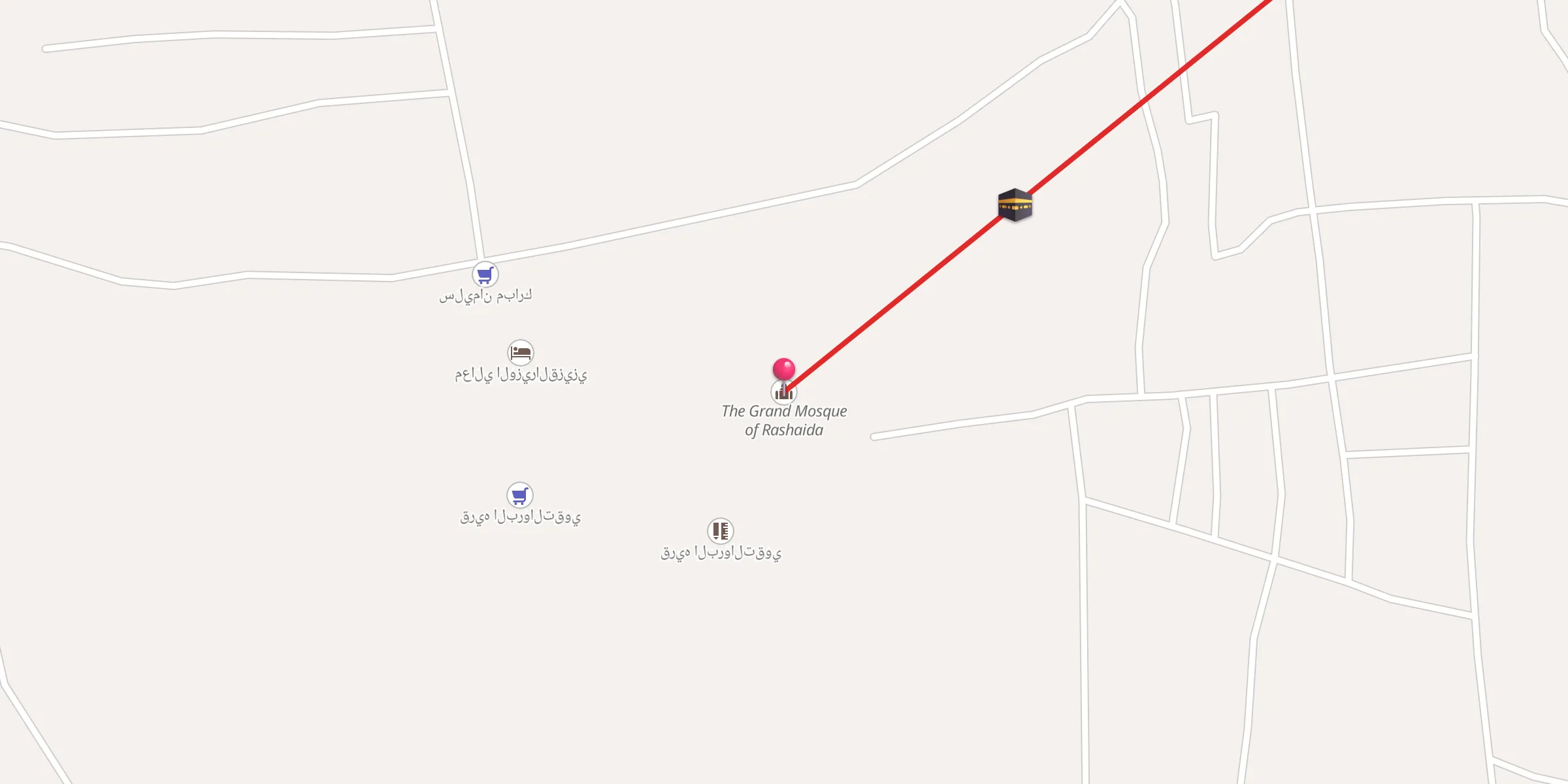 Carte de localisation : مسجدالرشايده الكبير