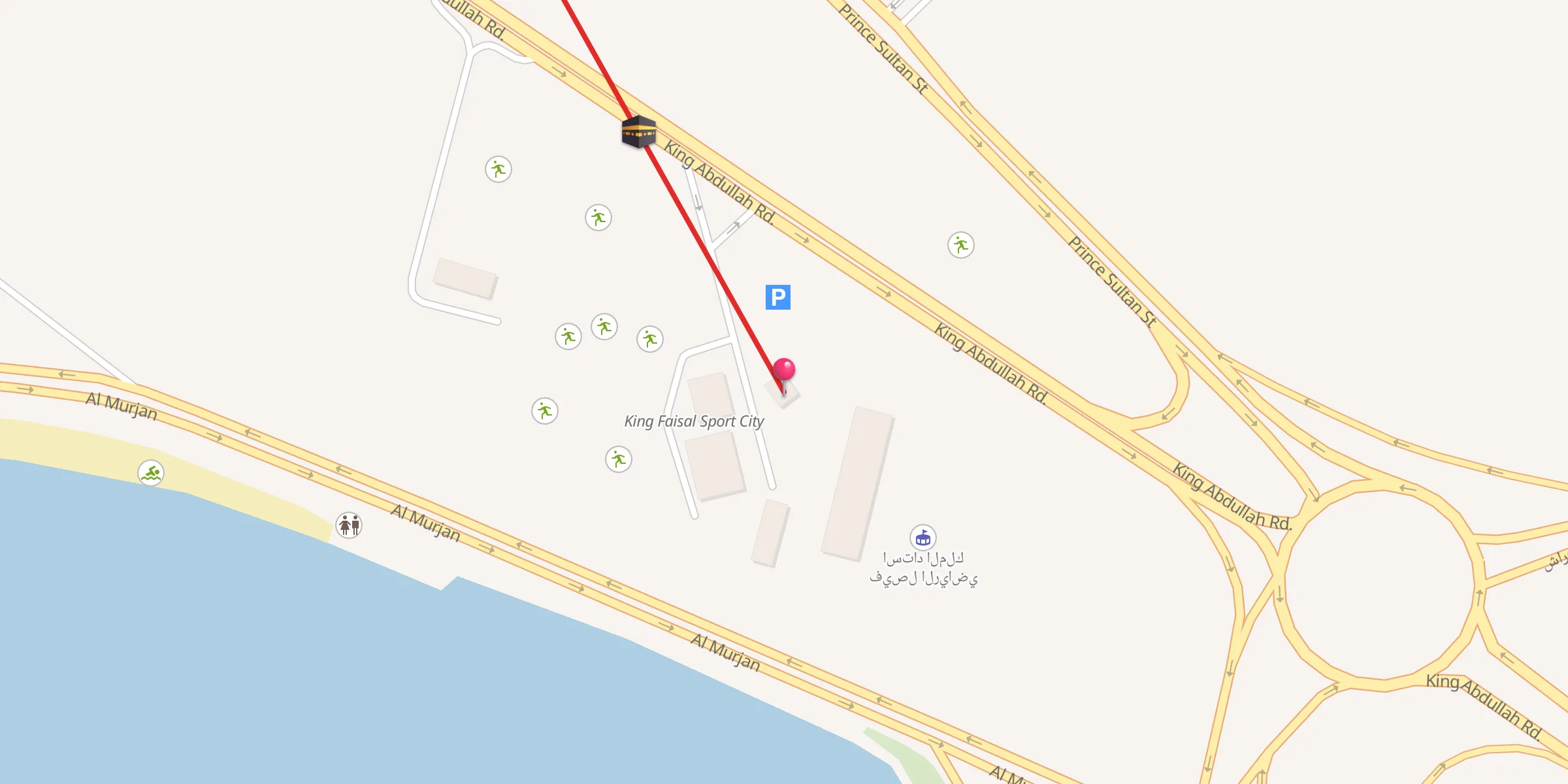 Carte de localisation : مسجد مدينة الملك فيصل الرياضية