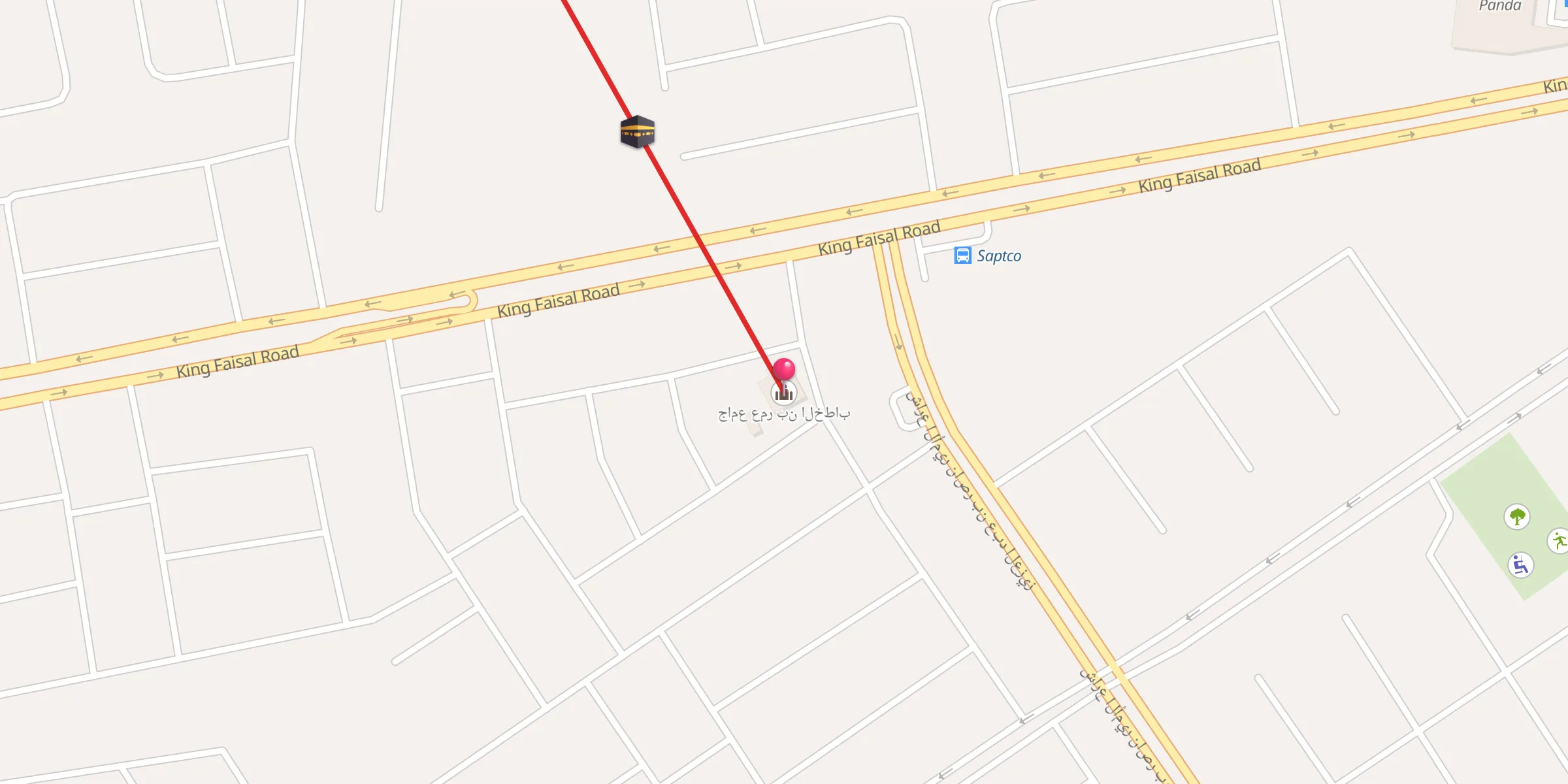 Carte de localisation : جامع عمر بن الخطاب
