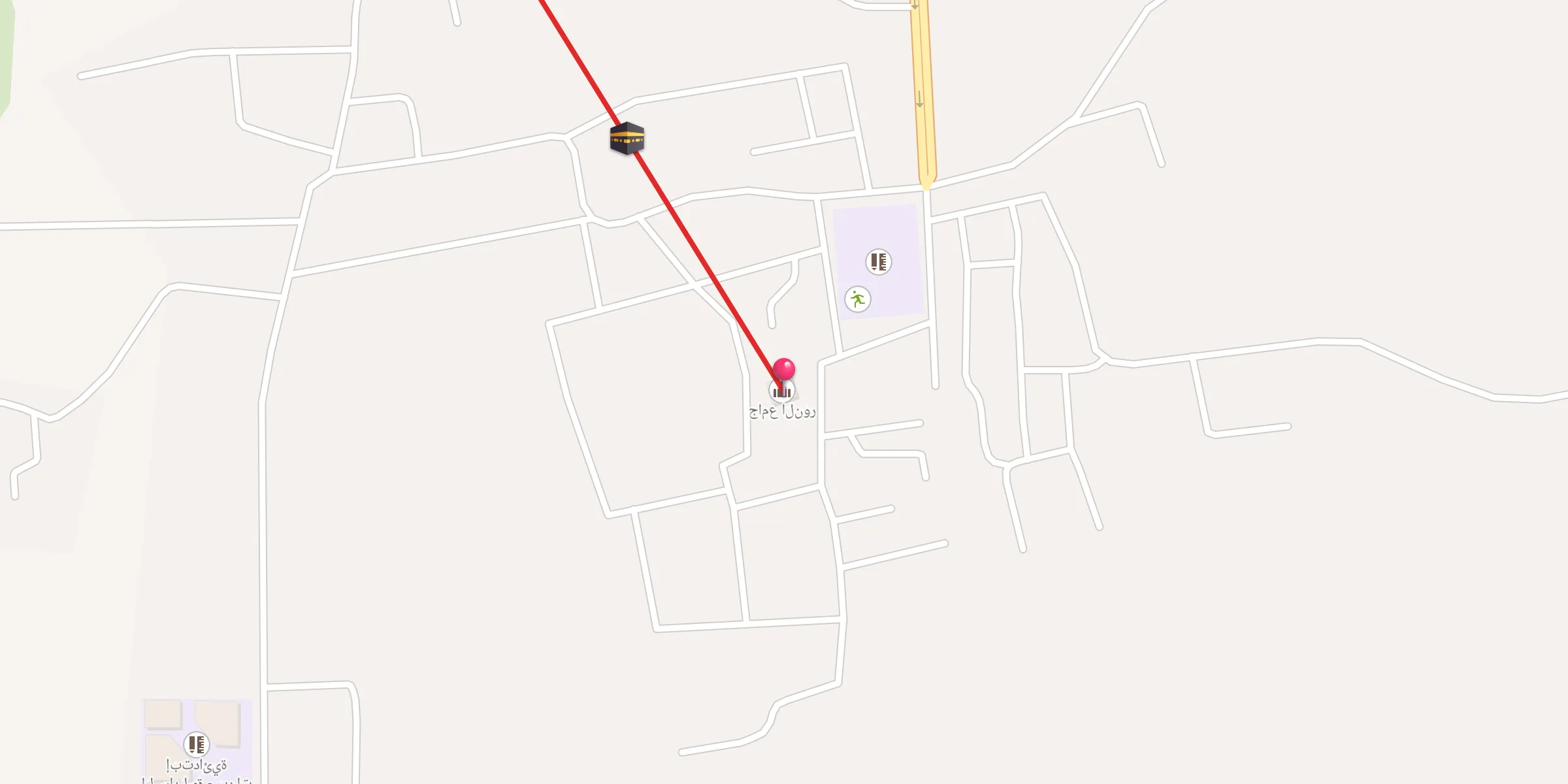 Carte de localisation : جامع النور