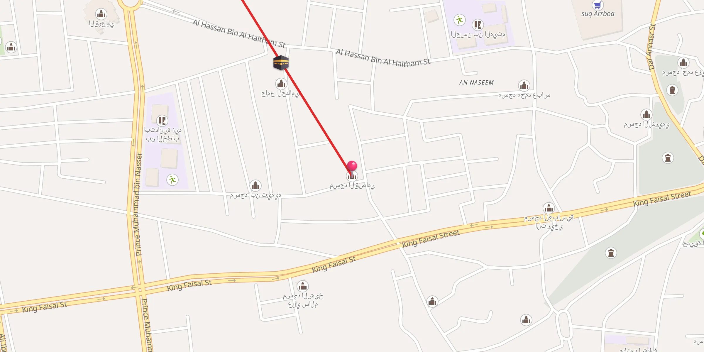 Carte de localisation : مسجد القصادي