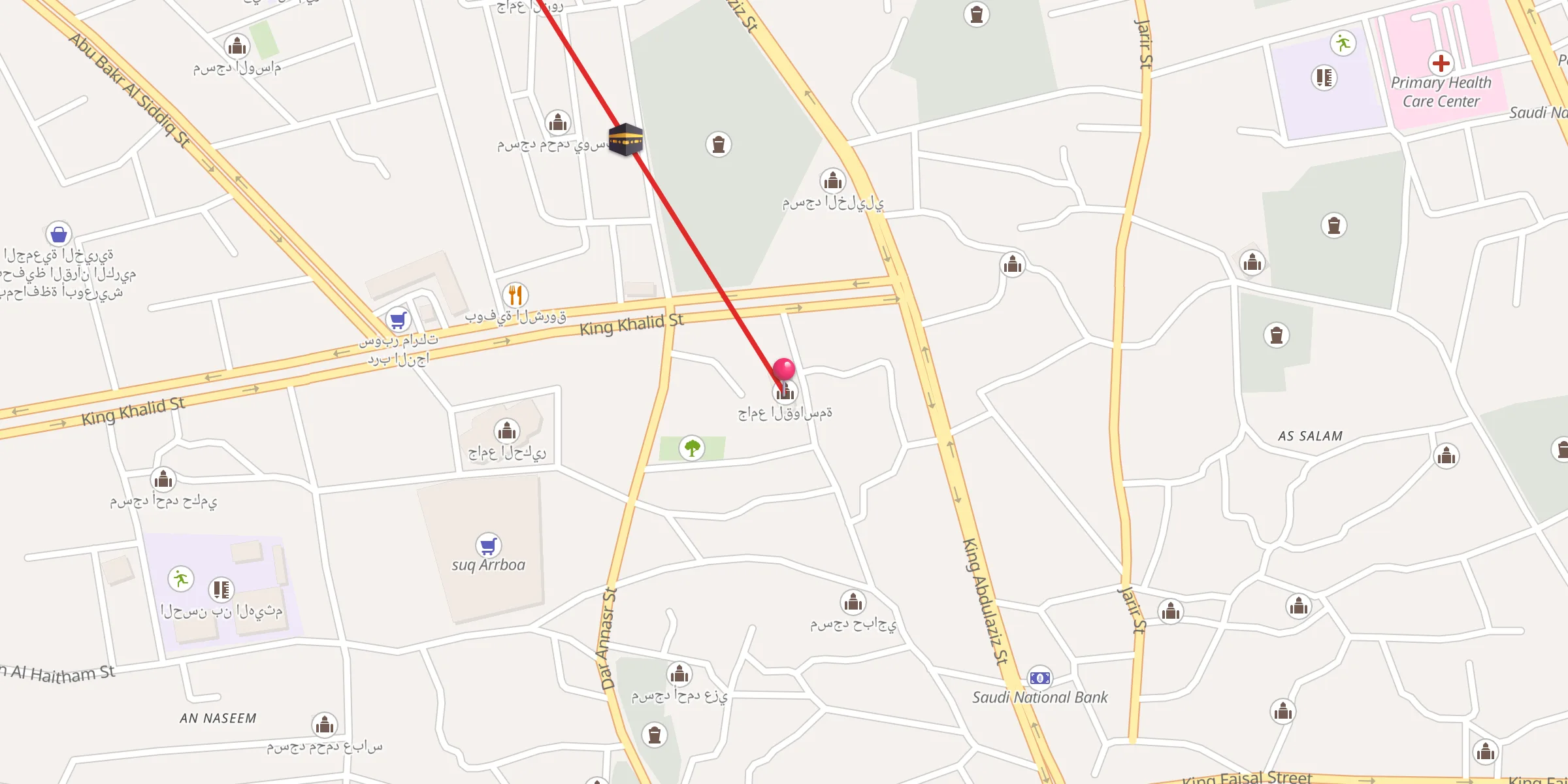 Carte de localisation : جامع القواسمة