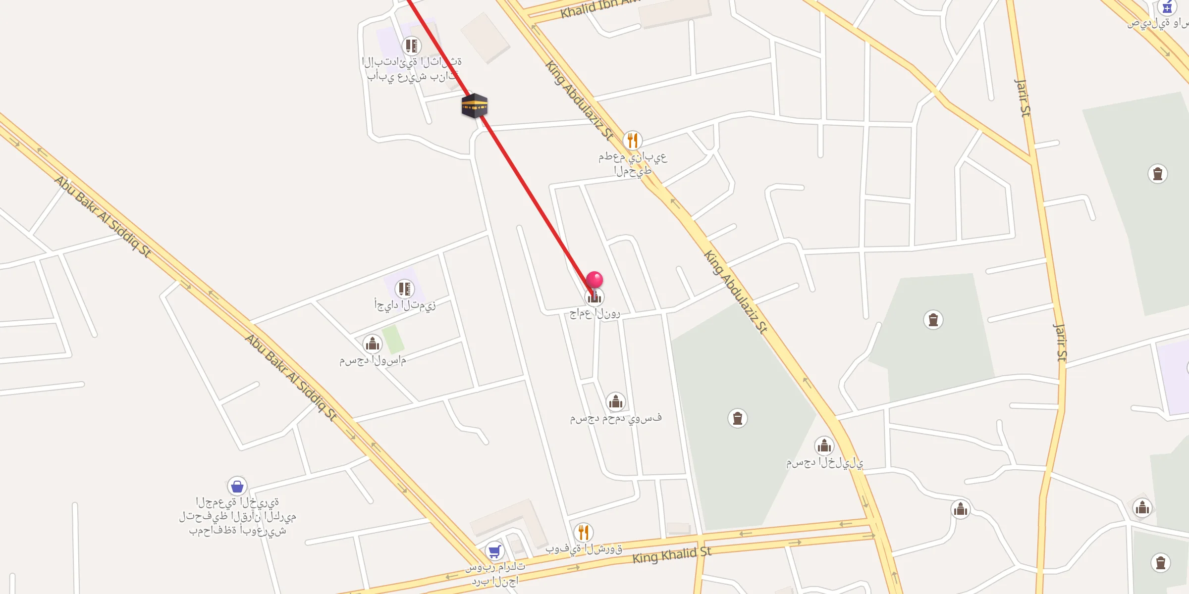 Carte de localisation : جامع النور