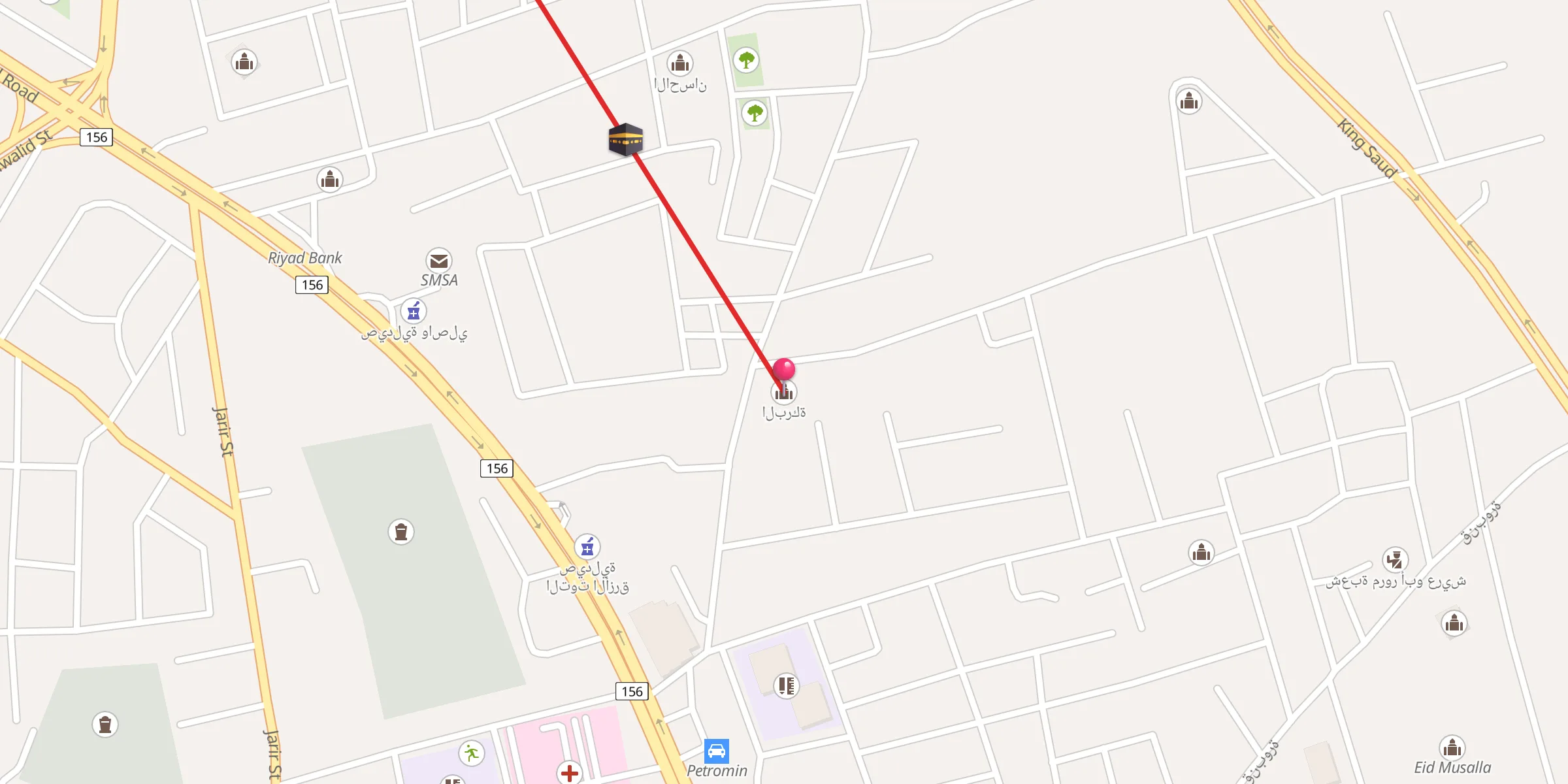Carte de localisation : البركة