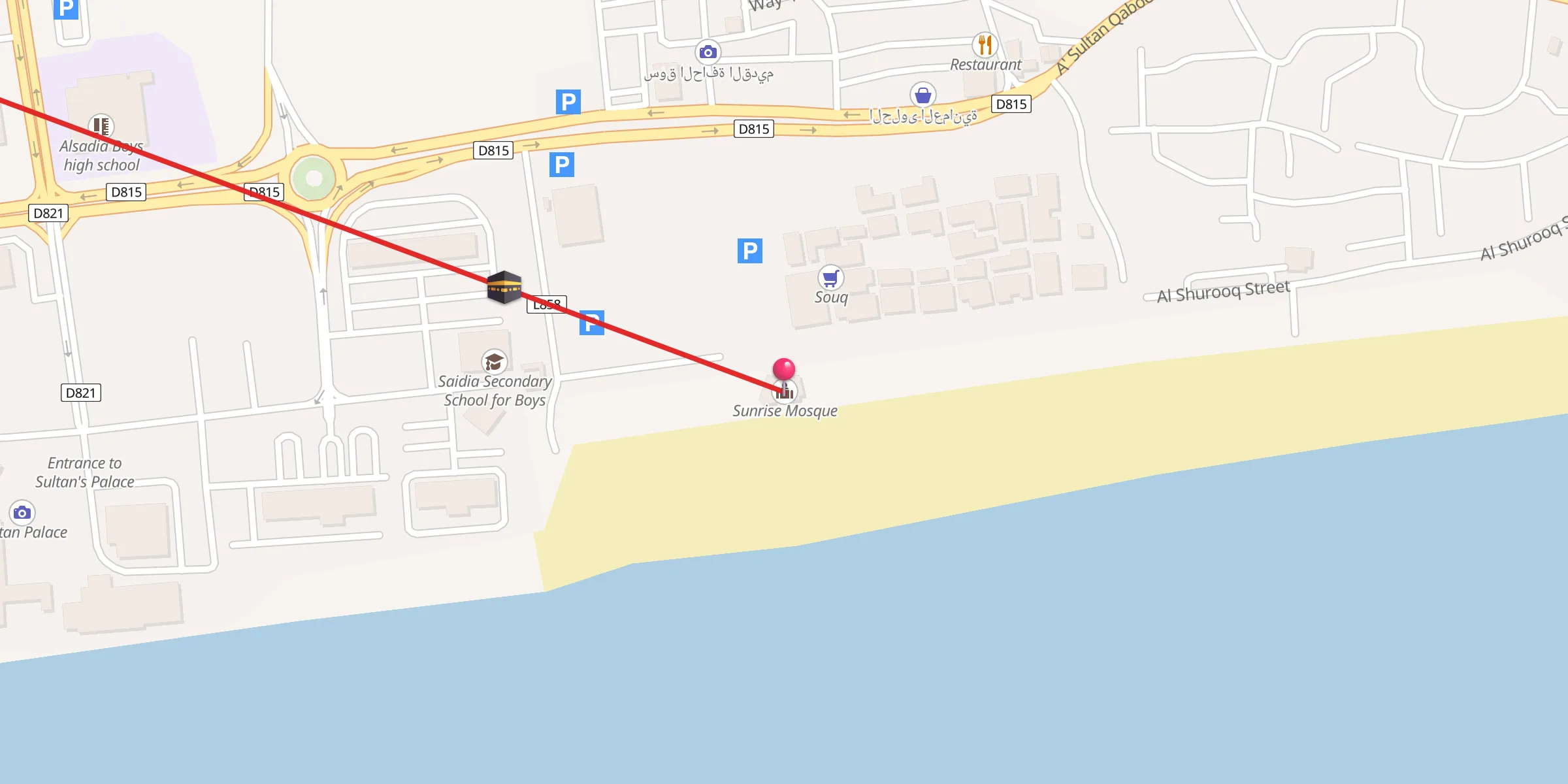 Carte de localisation : Sunrise Mosque