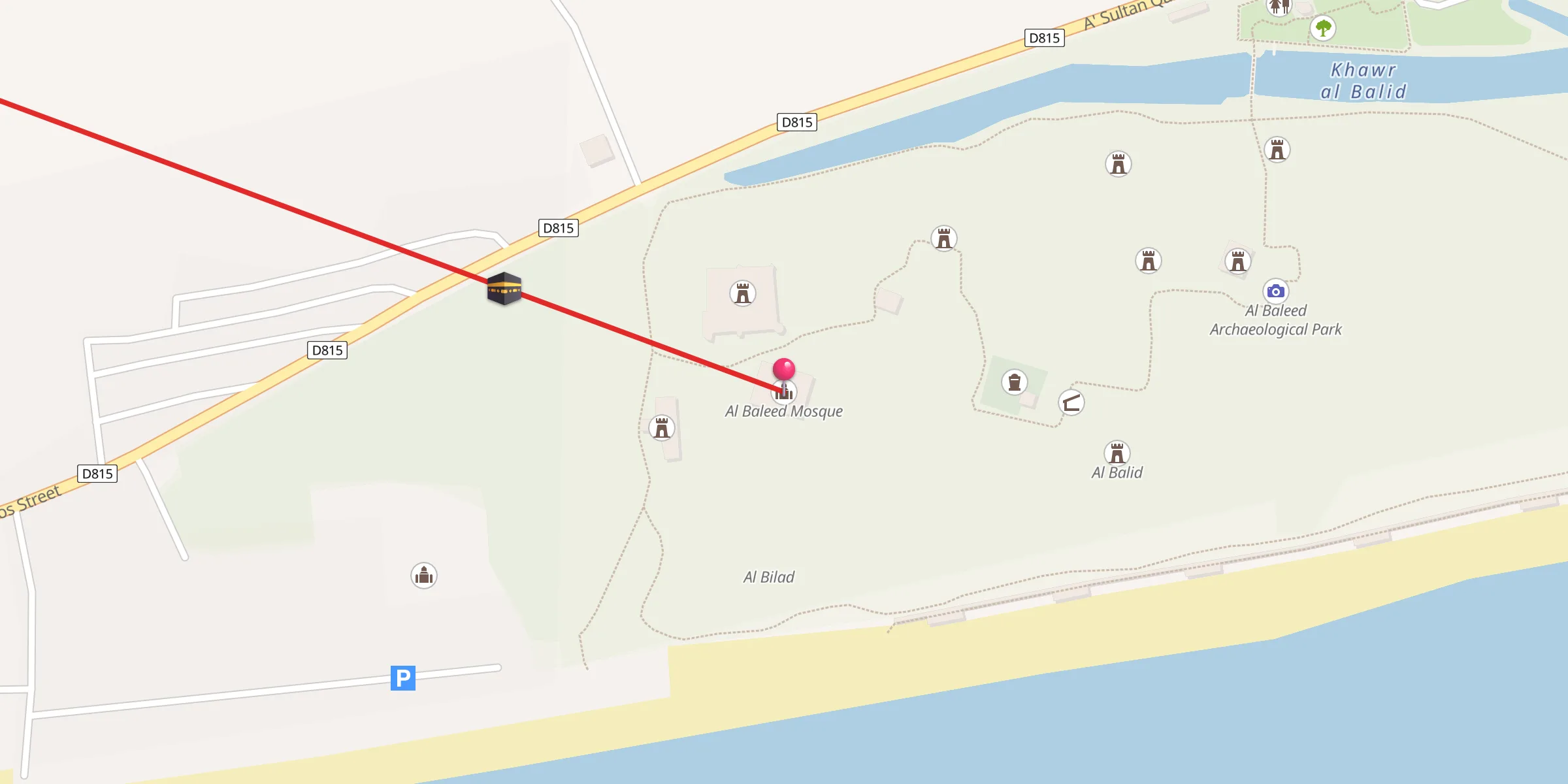 Carte de localisation : Al Baleed Mosque
