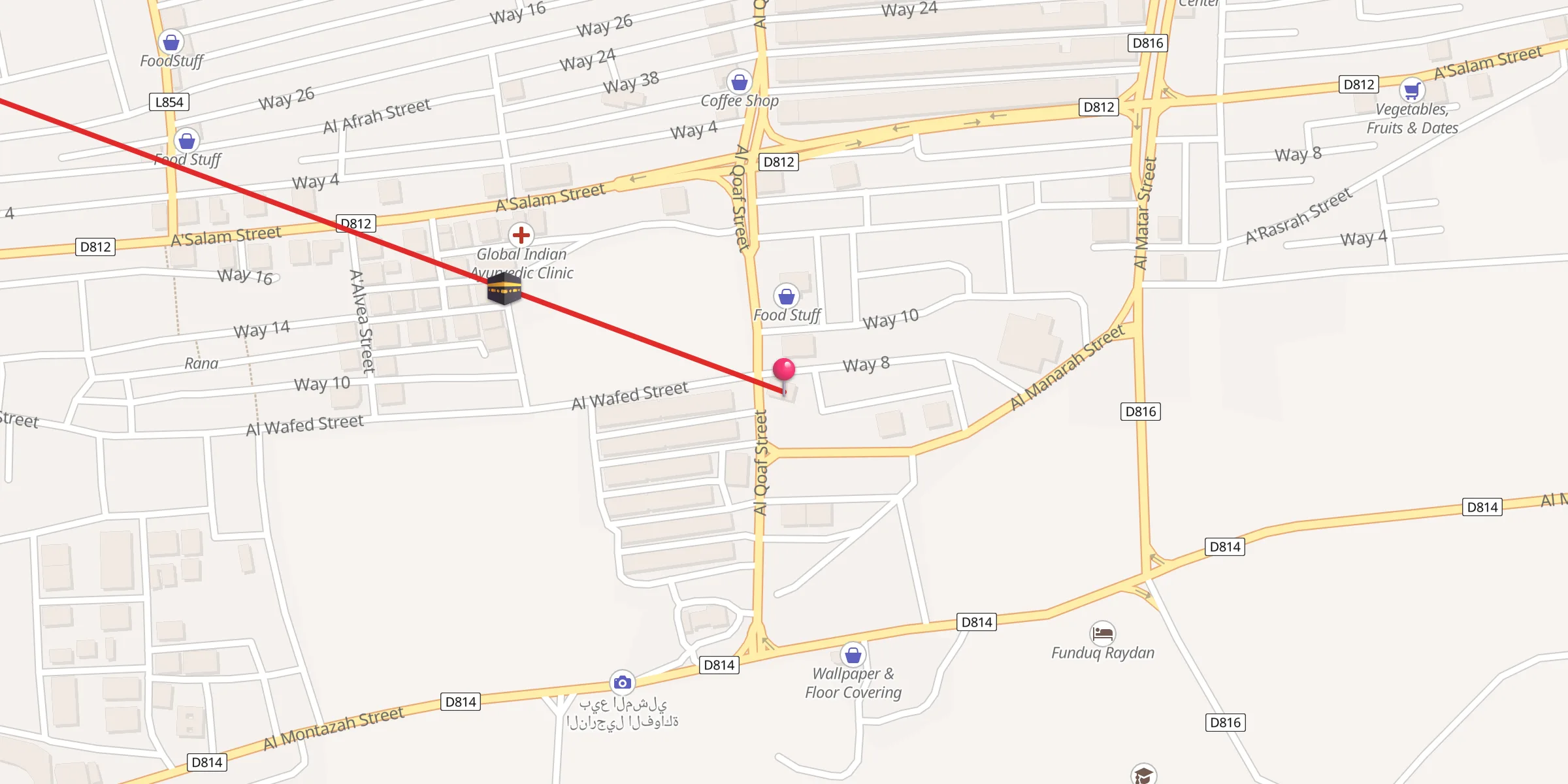 Carte de localisation : Mosque Al-Taraf