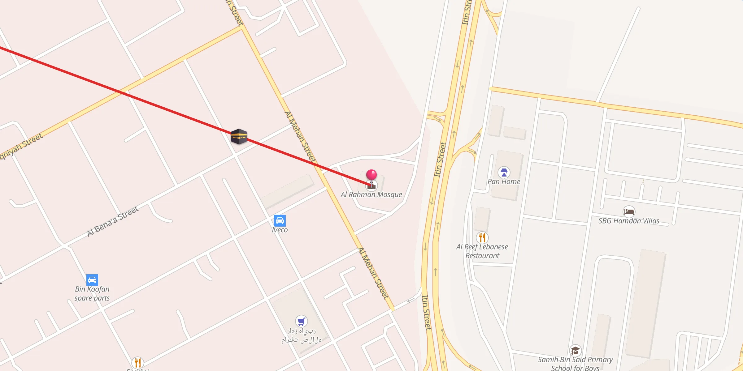 Carte de localisation : Al Rahman Mosque