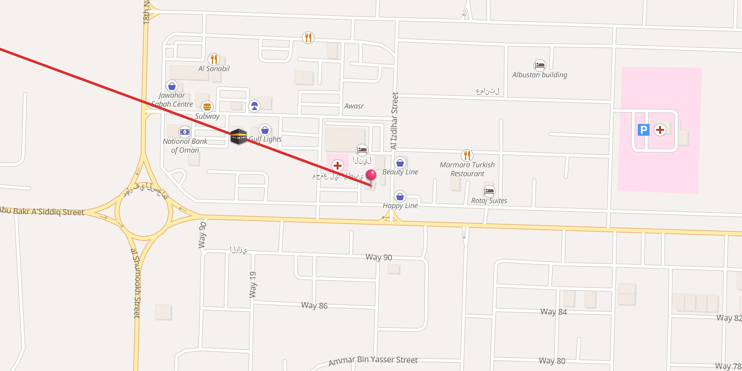 Carte de localisation : مسجد