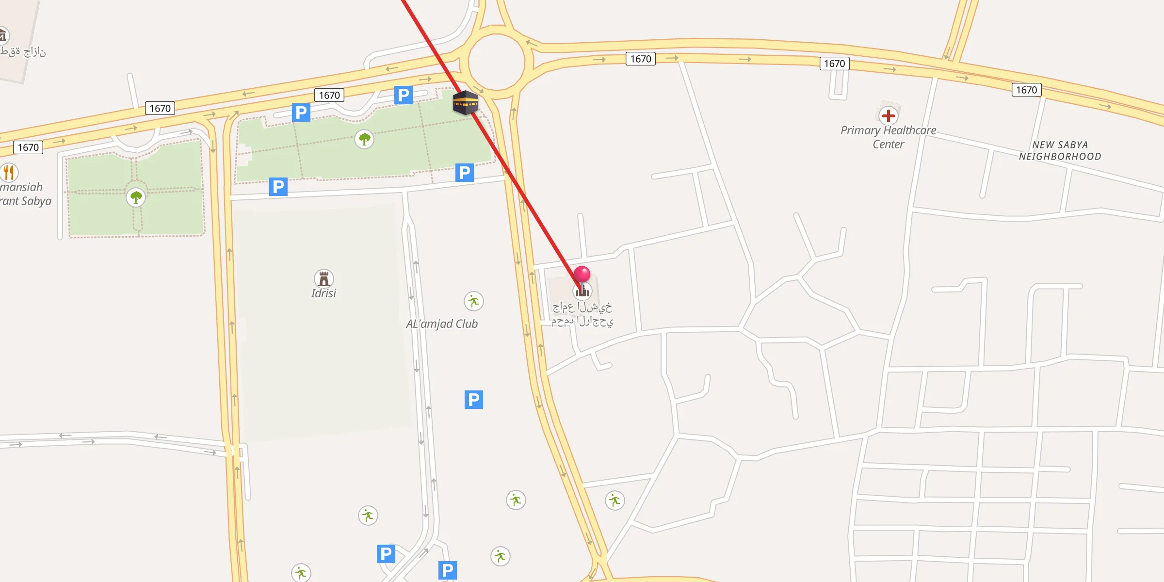 Carte de localisation : جامع الشيخ محمد الراجحي
