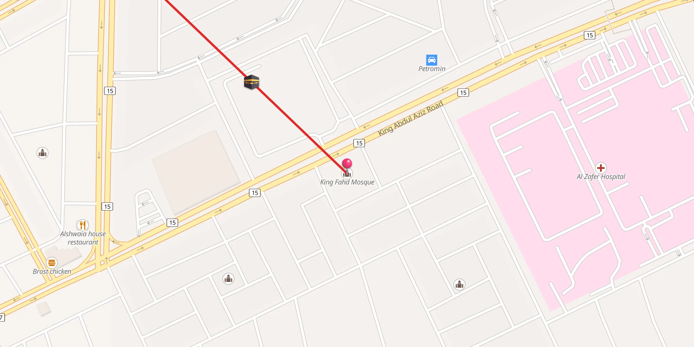 Carte de localisation : King Fahd Mosque