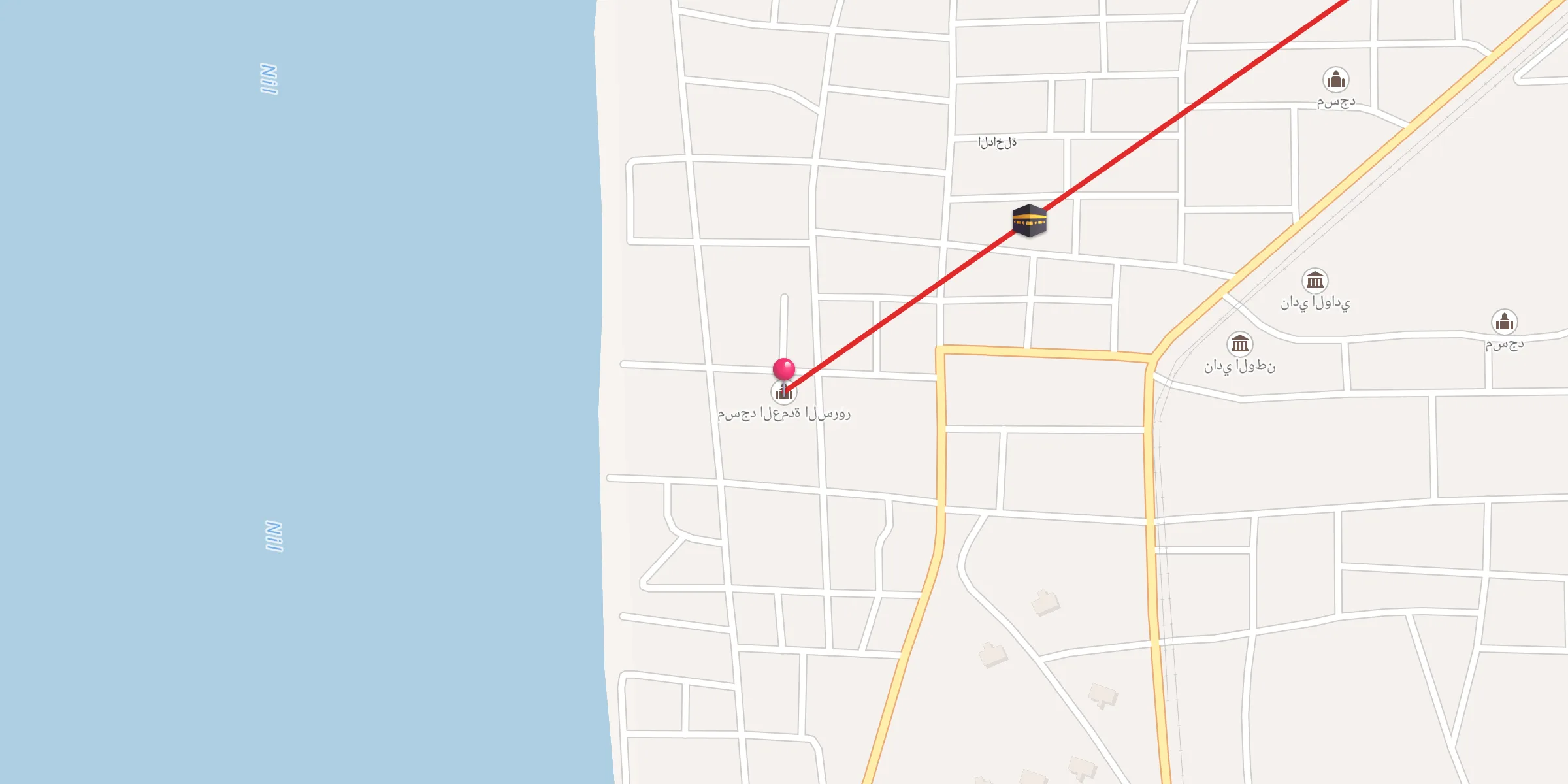 Carte de localisation : مسجد العمدة السرور