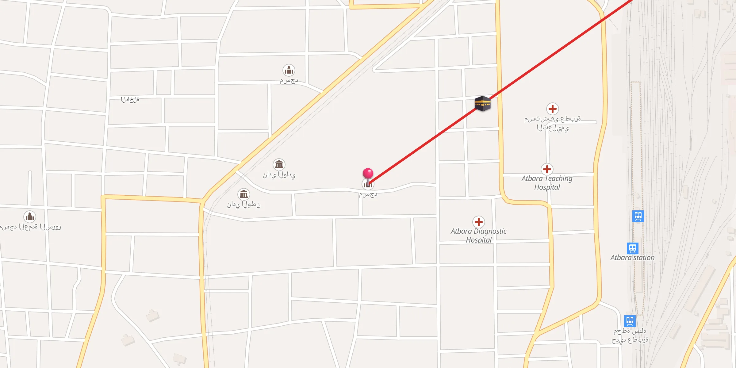 Carte de localisation : مسجد