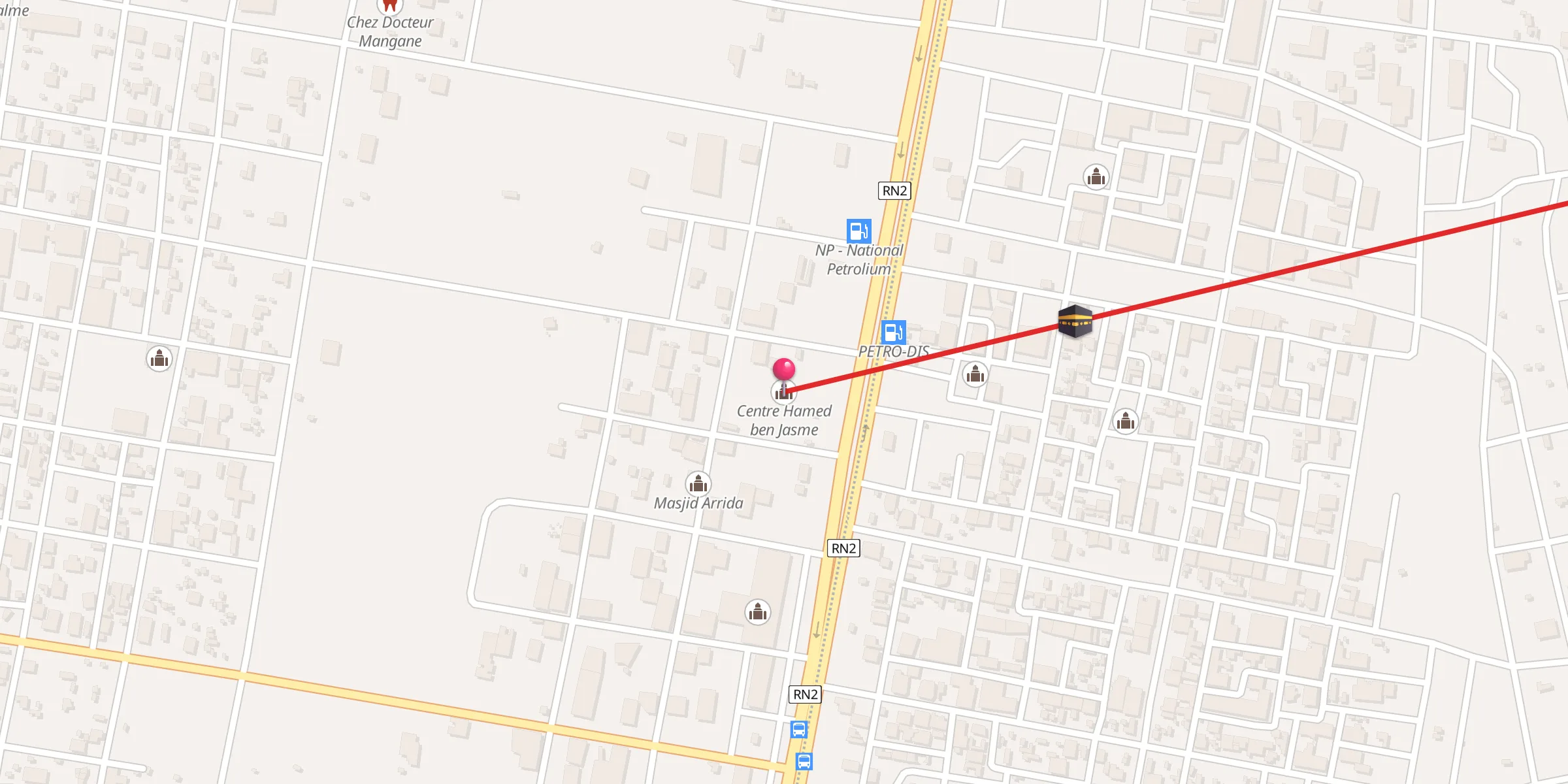 Carte de localisation : Centre Hamed ben Jasme مركز حمد بن ناصر بن جاسم آل ثاني