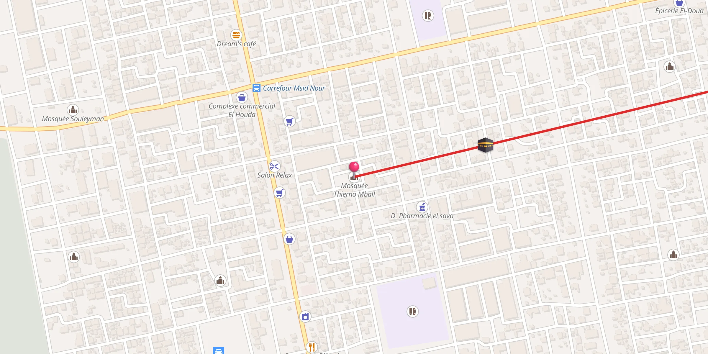 Carte de localisation : Mosquée Thierno Mball