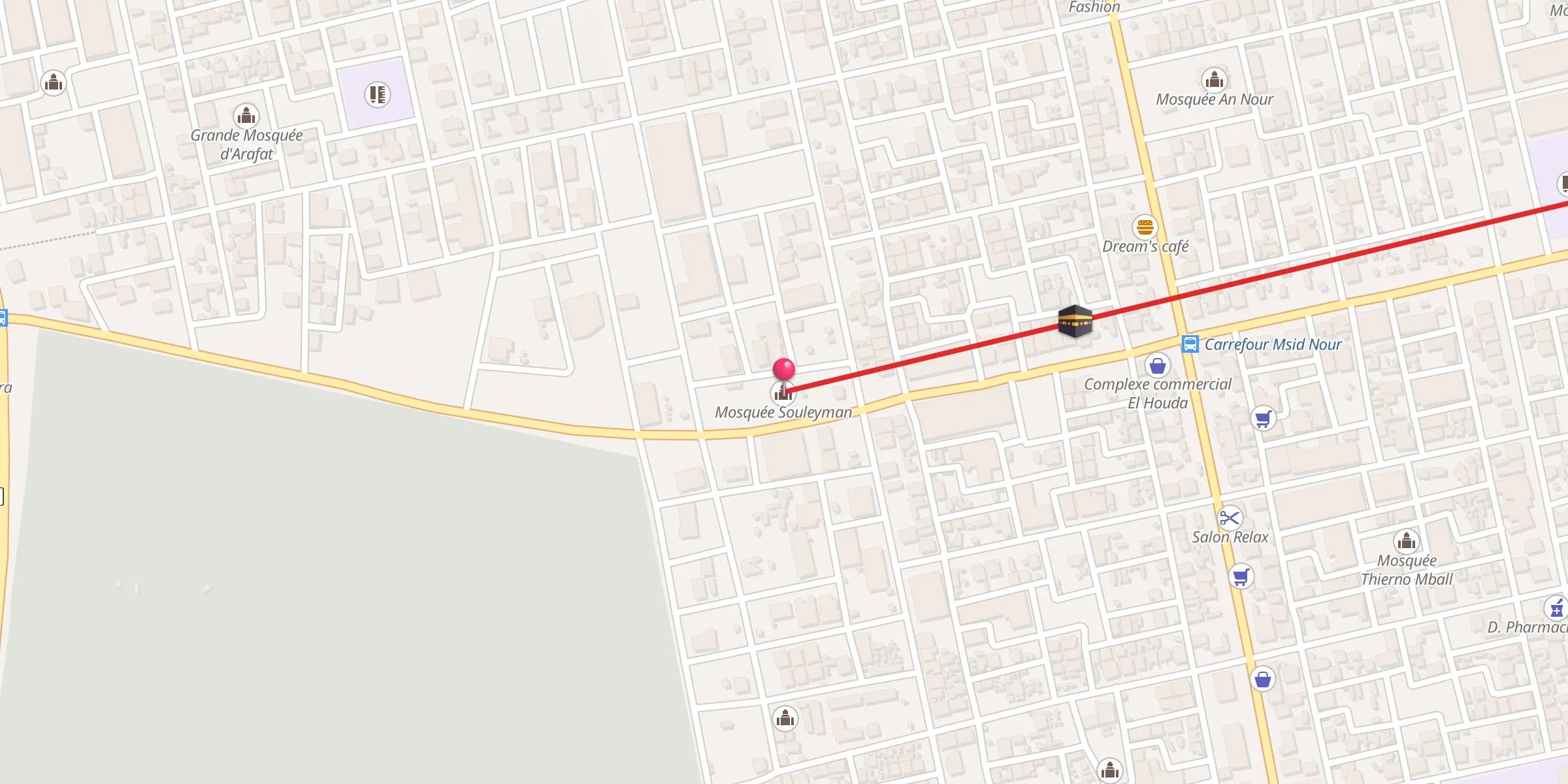 Carte de localisation : Mosquée Souleyman