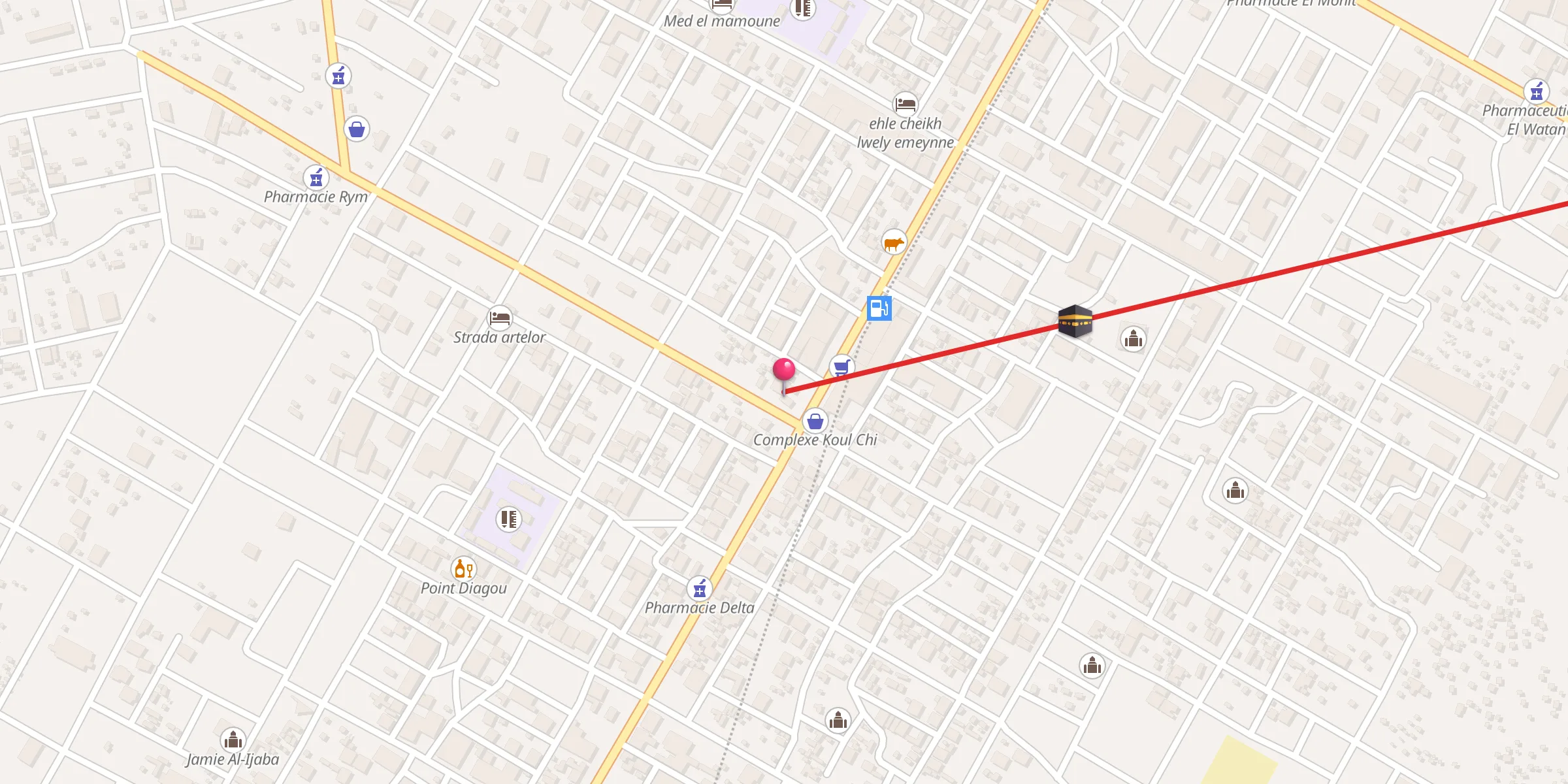 Carte de localisation : Mosquée Al-Madina مسجد المدينة