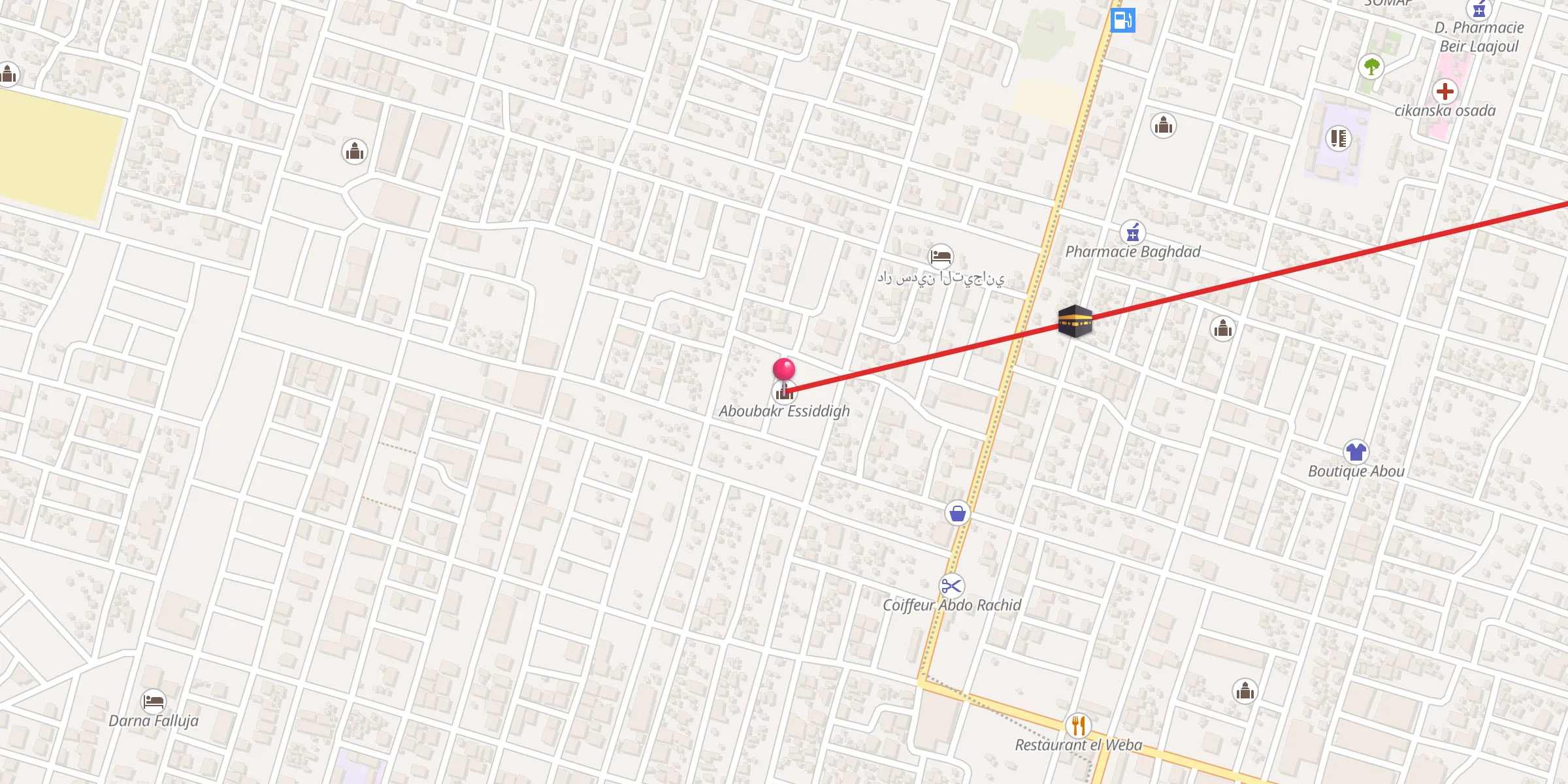 Carte de localisation : Aboubakr Essiddigh