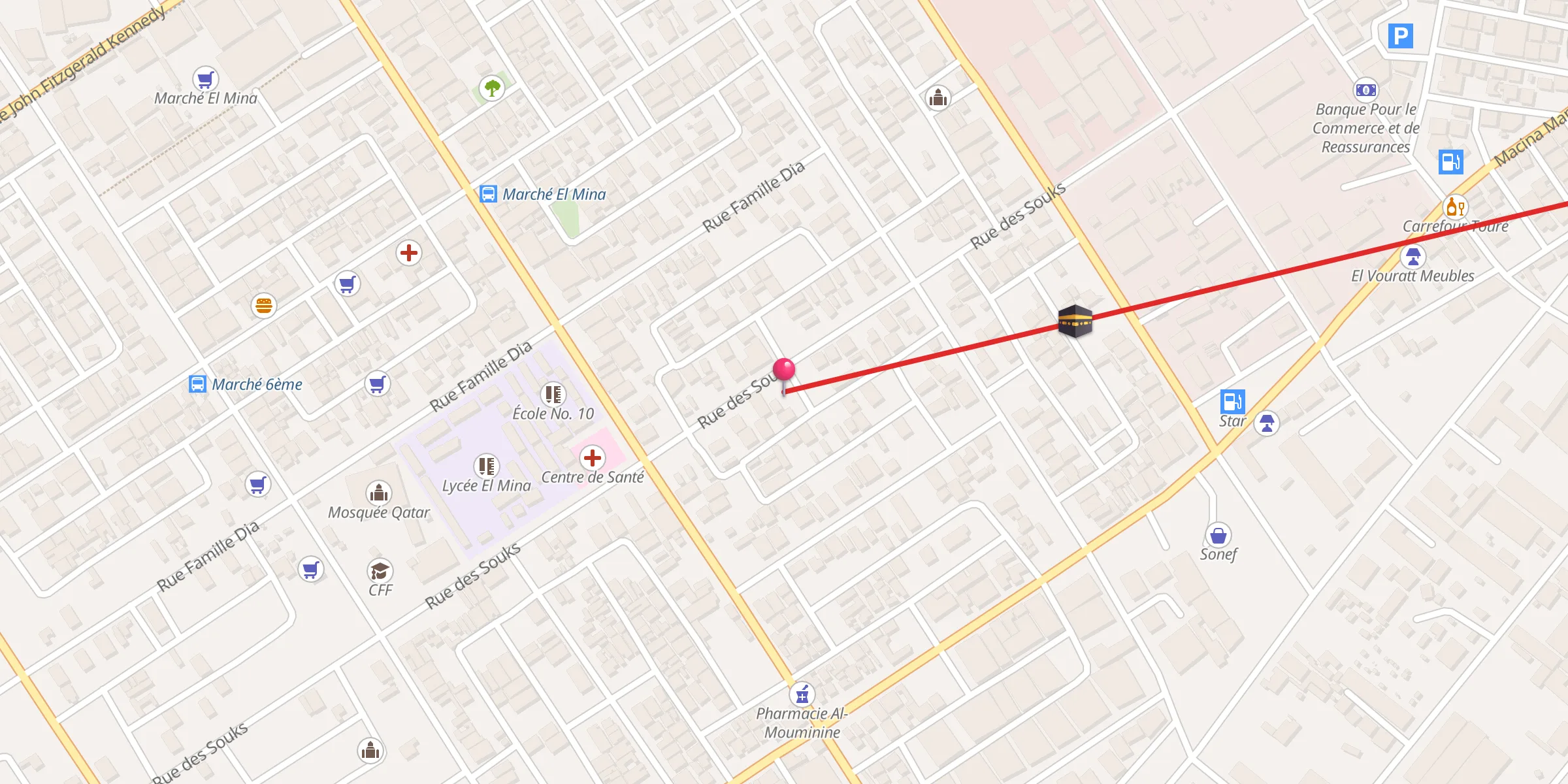 Carte de localisation : Mosquée Thierno Abou