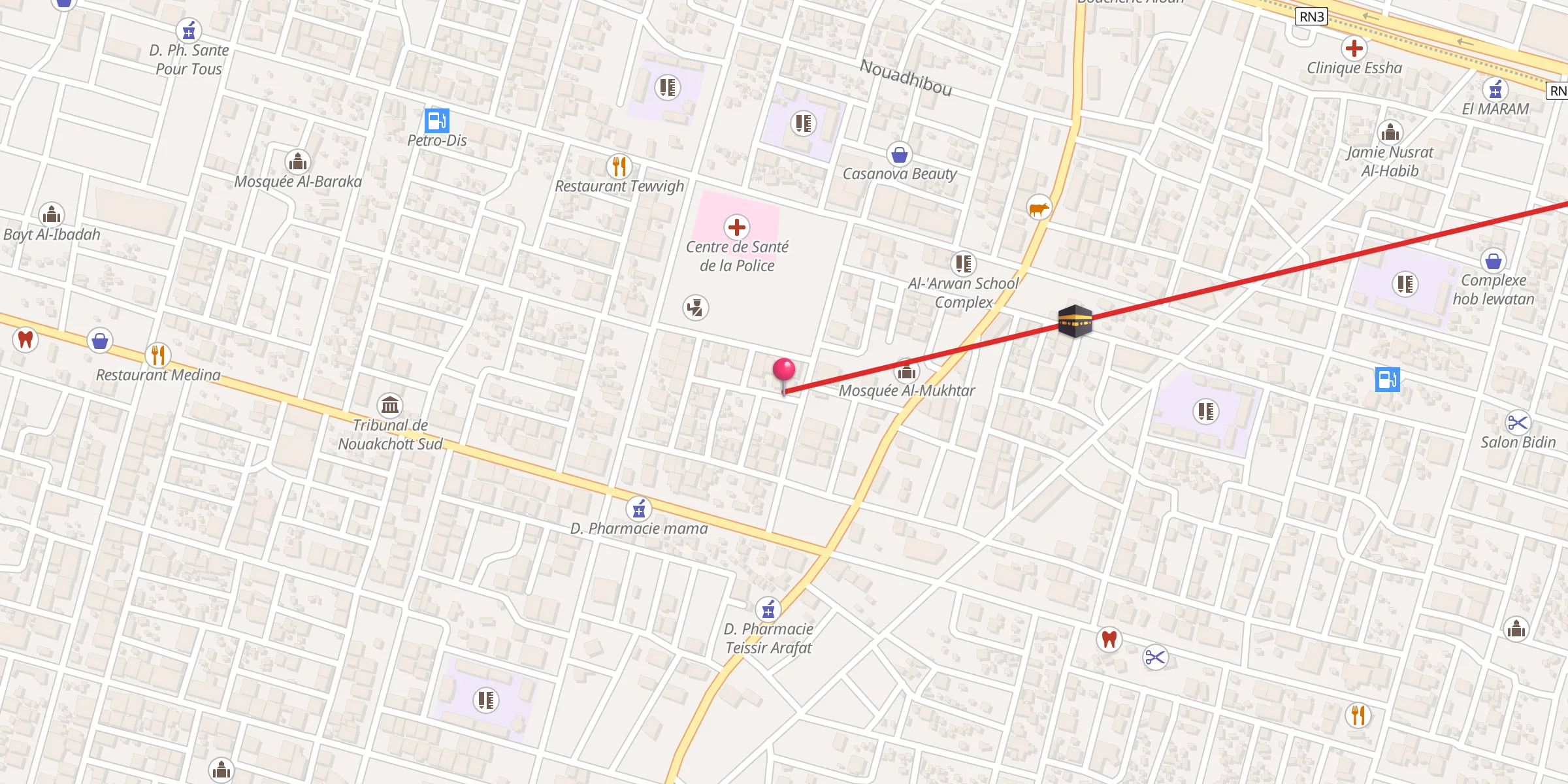 Carte de localisation : Mosquée Al-Huda مسجد الهدى