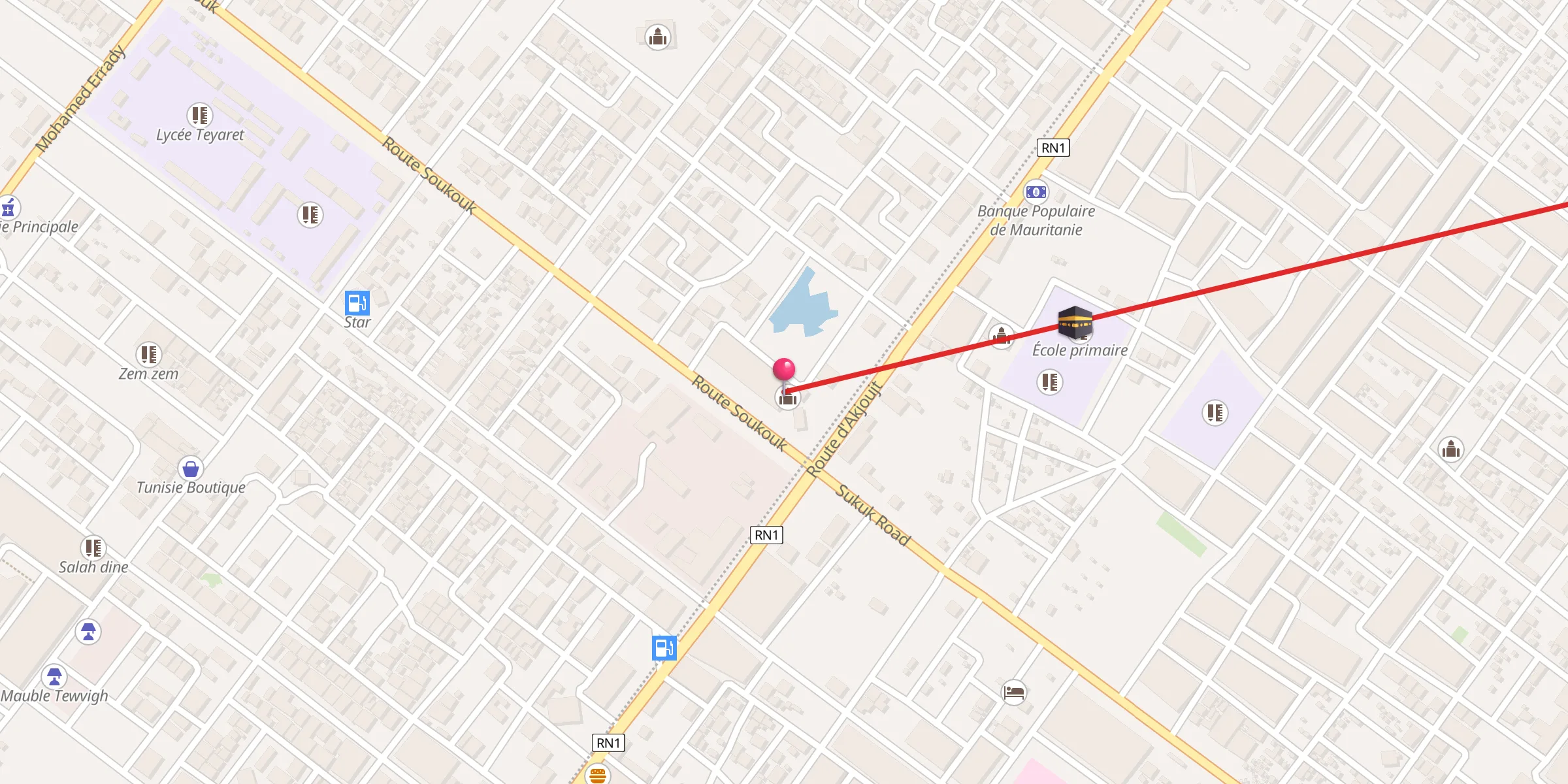 Carte de localisation : Mosquée Cheikh Sidya