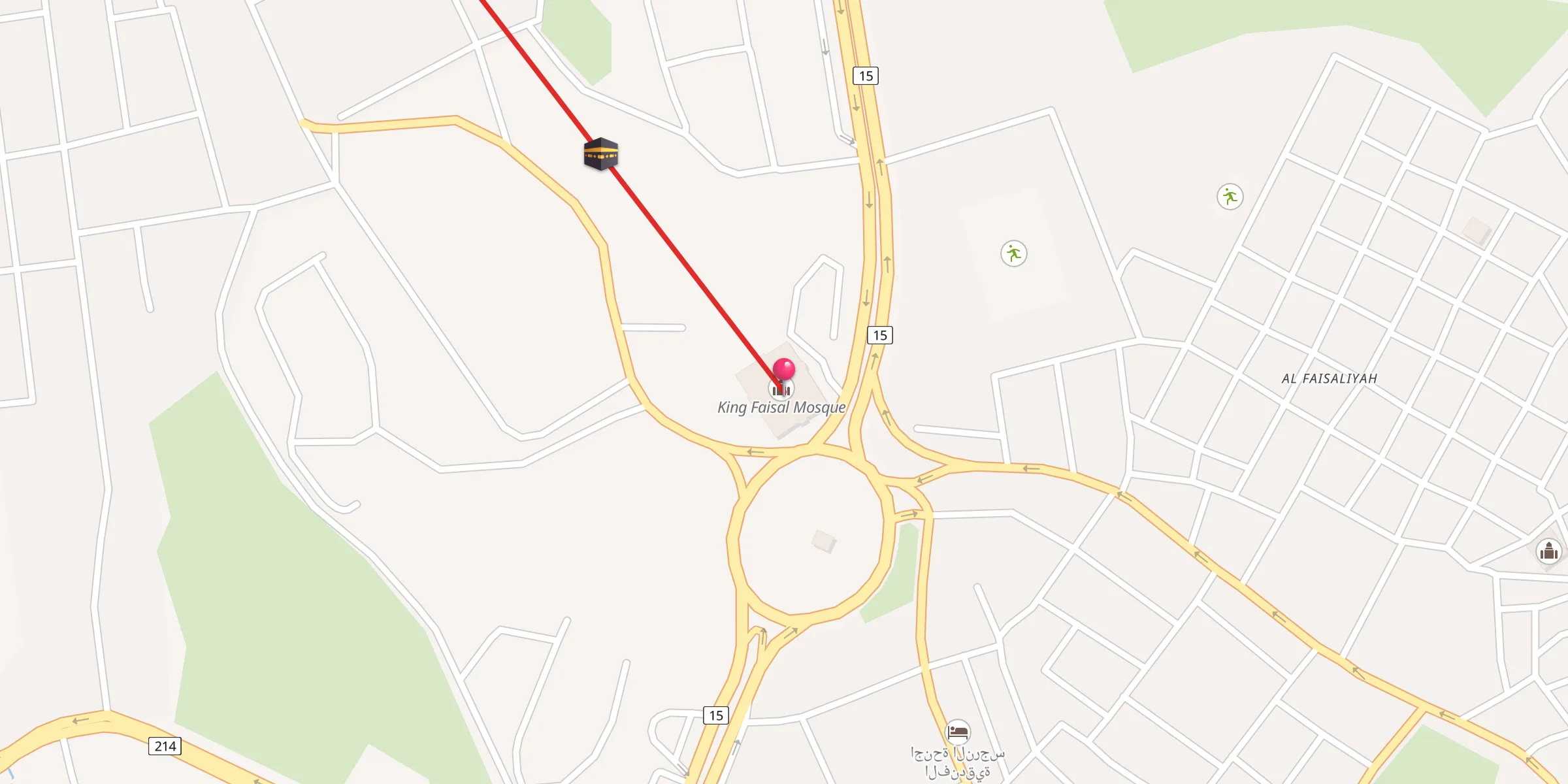 Carte de localisation : King Faisal Mosque