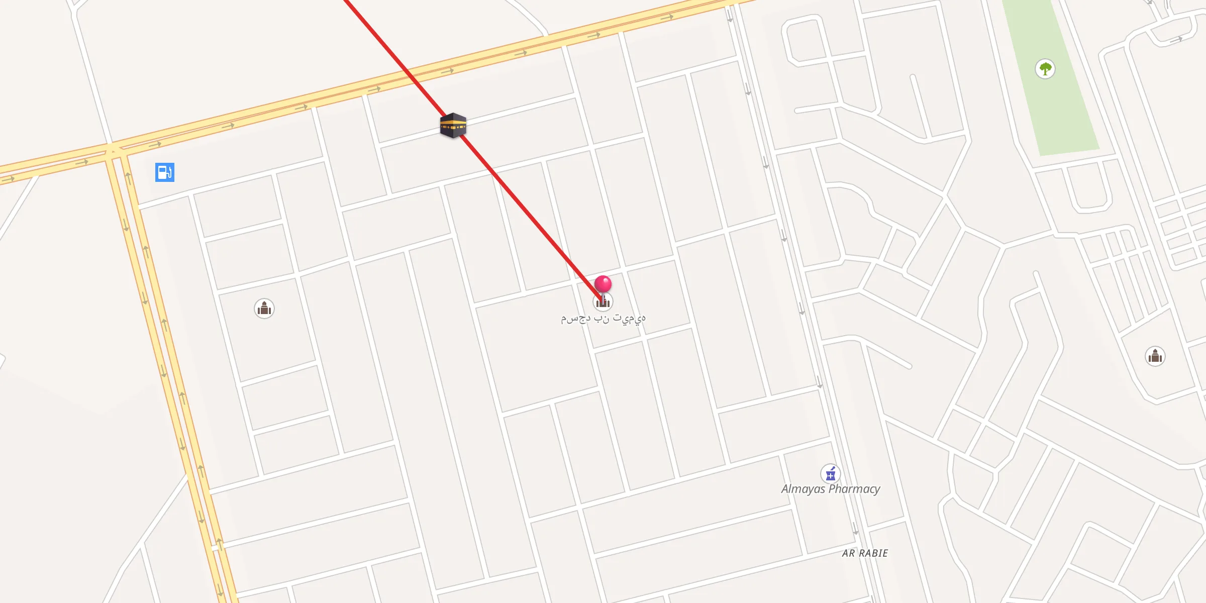 Carte de localisation : مسجد بن تيميه