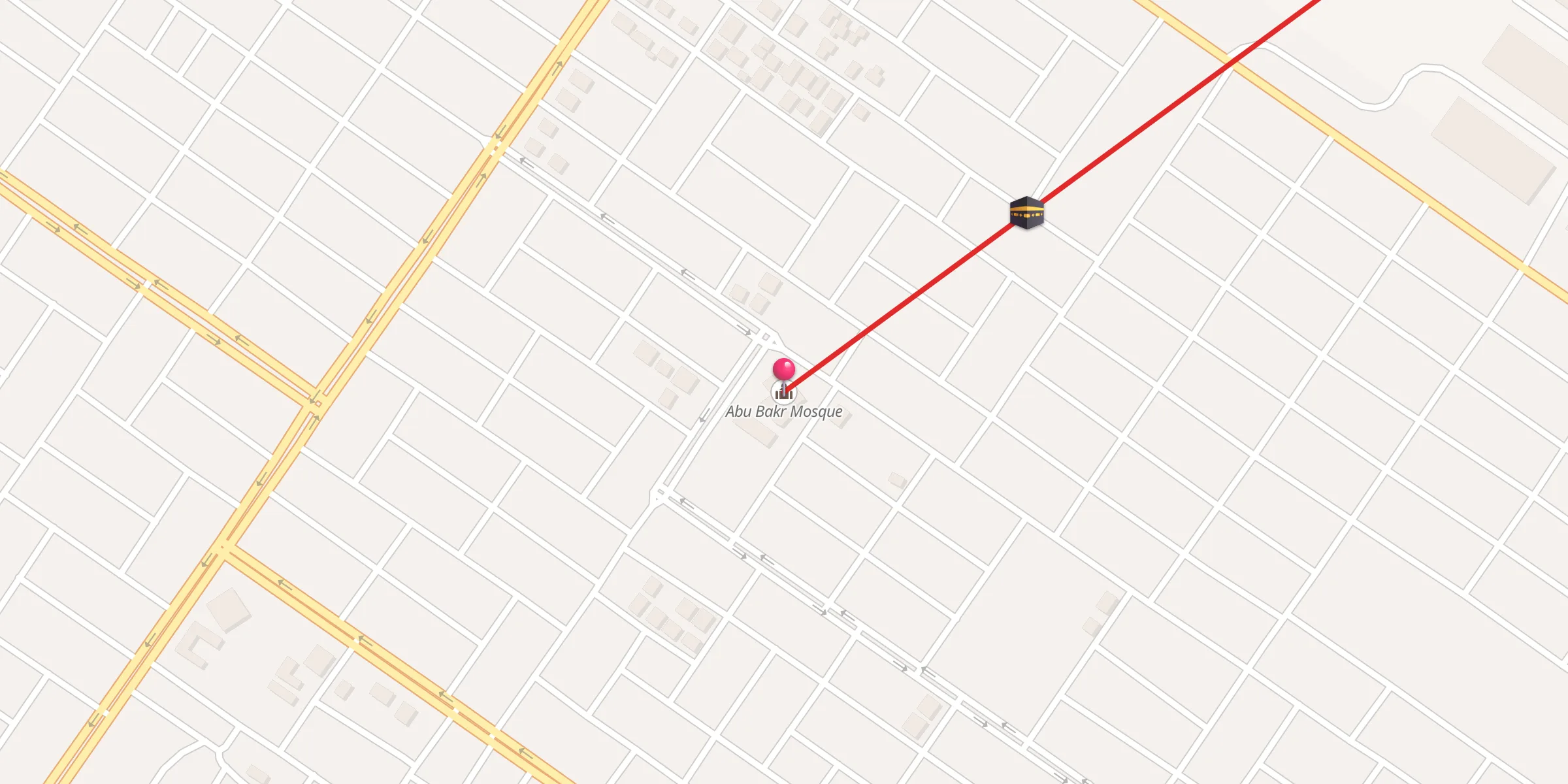 Carte de localisation : Abu Bakr Mosque