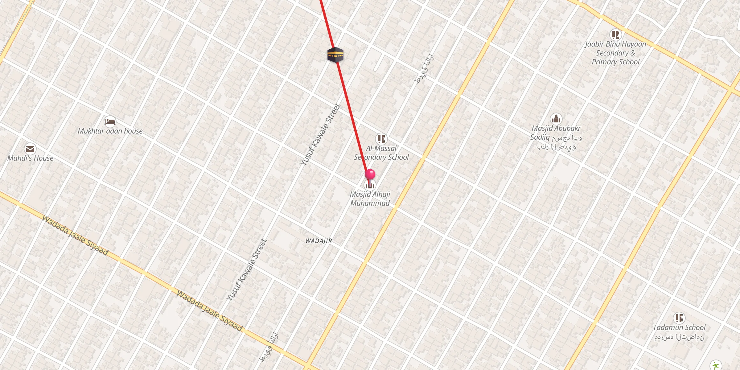 Carte de localisation : Masjid Alhaji Muhammad مسجد الحاج محمد
