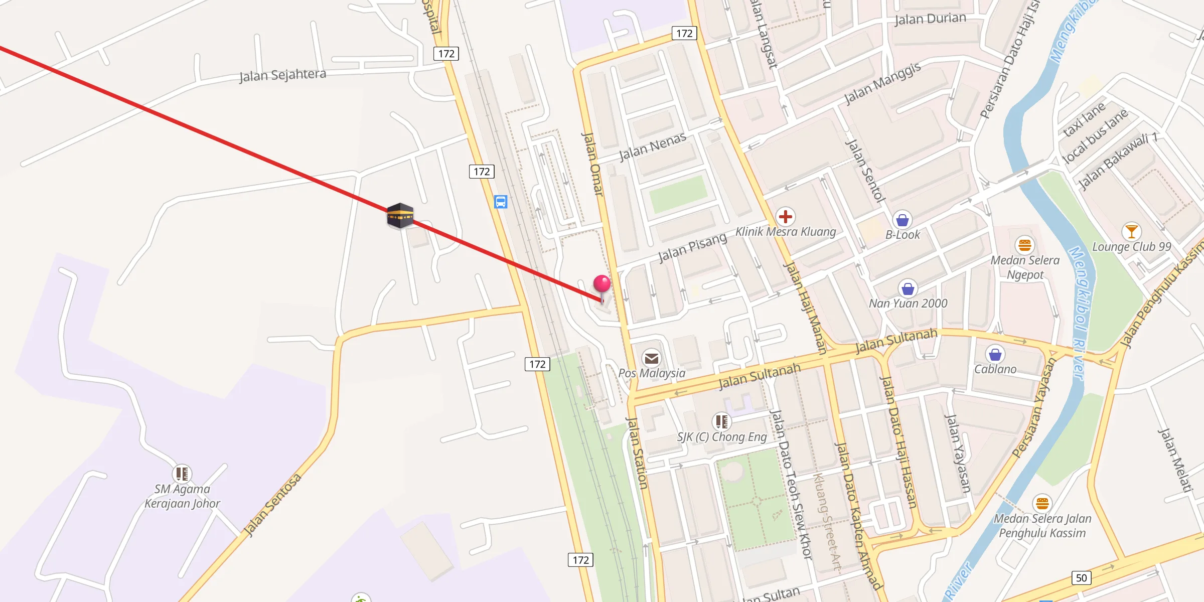 Carte de localisation : Surau Bandar Jalan Omar