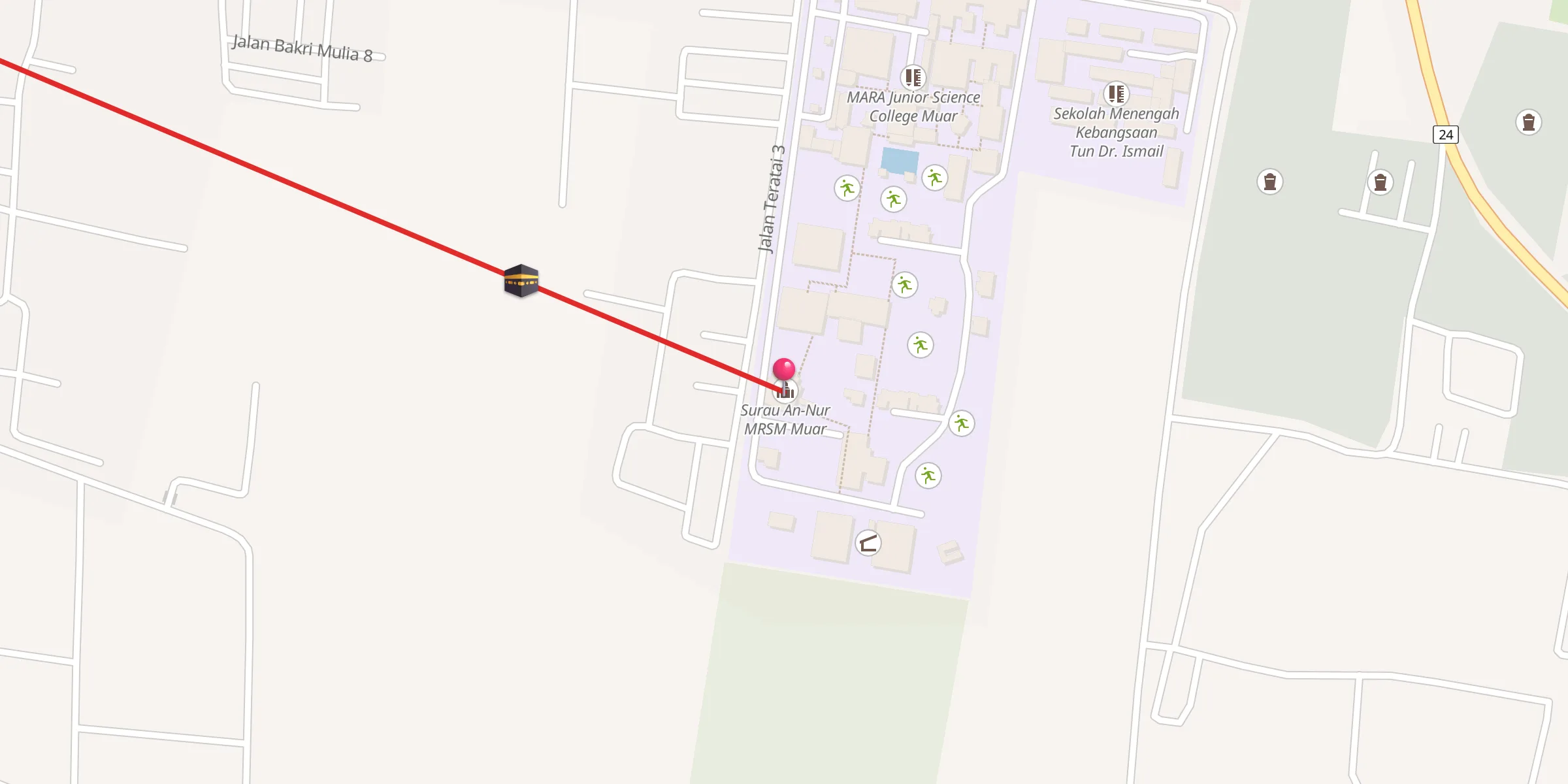 Carte de localisation : Surau An-Nur MRSM Muar