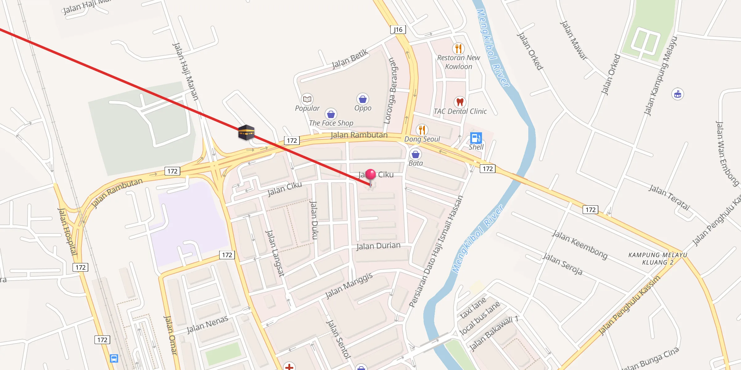 Carte de localisation : Surau Al-Ghaffur mosque