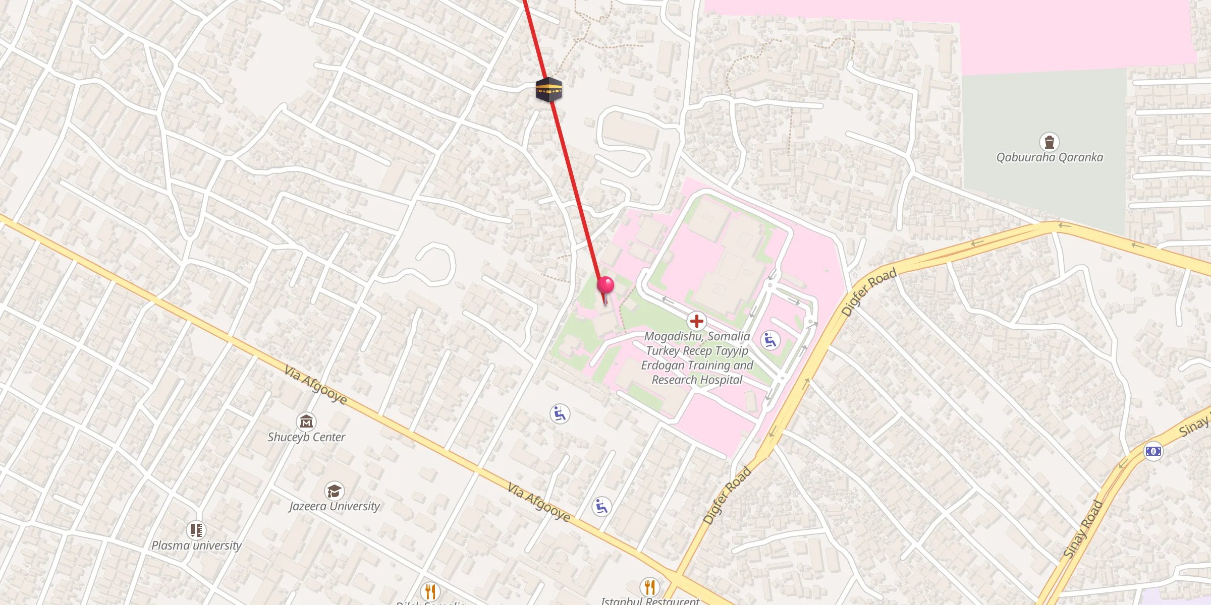 Carte de localisation : المسجد التركي Turkish Mosque