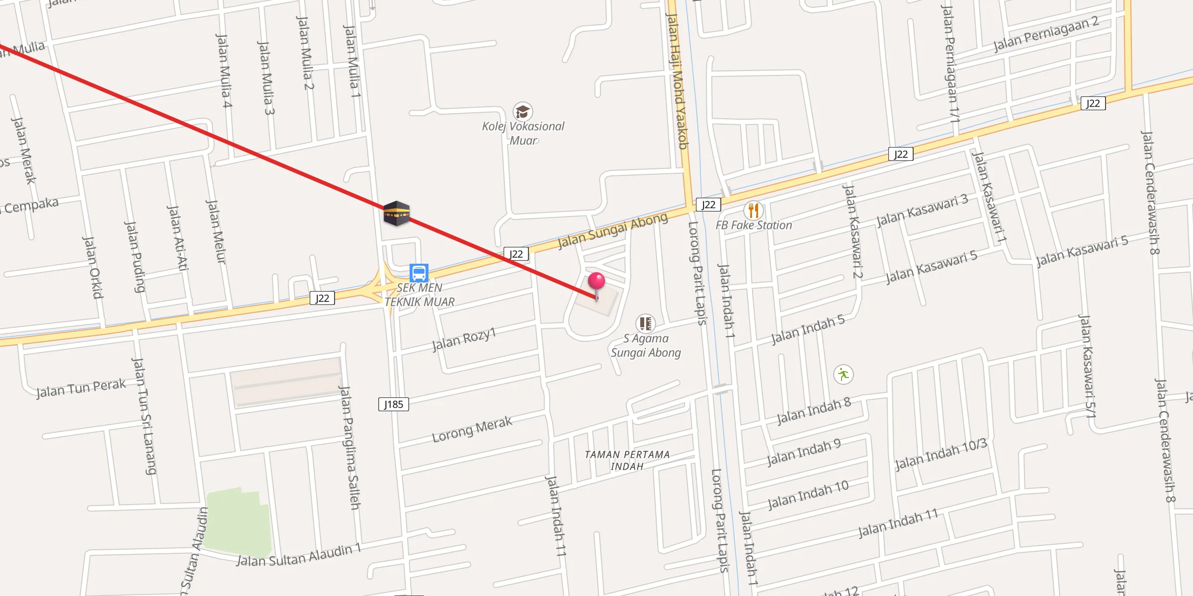 Carte de localisation : Masjid Sungai Abong
