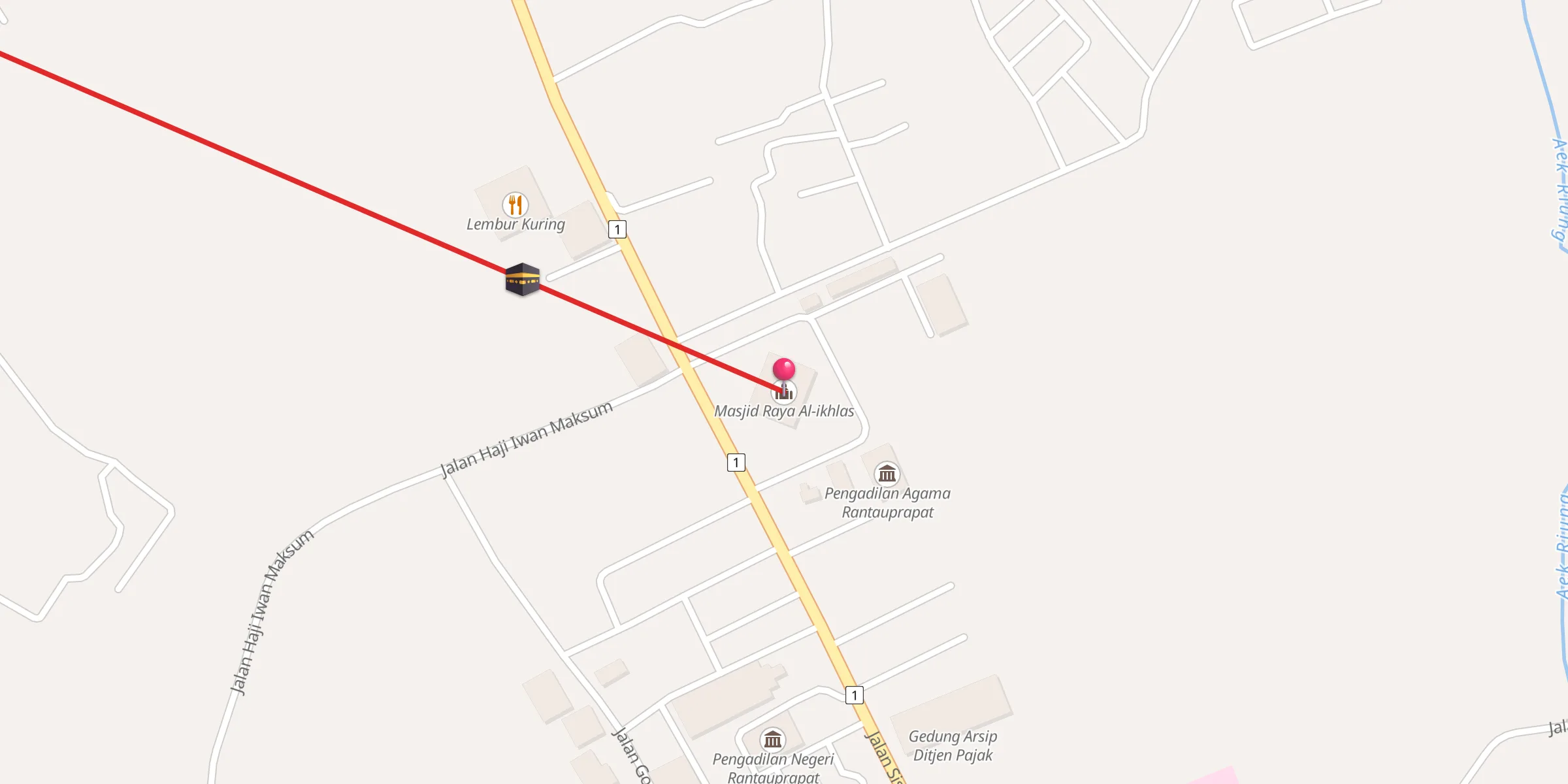 Carte de localisation : Masjid Raya Al-ikhlas