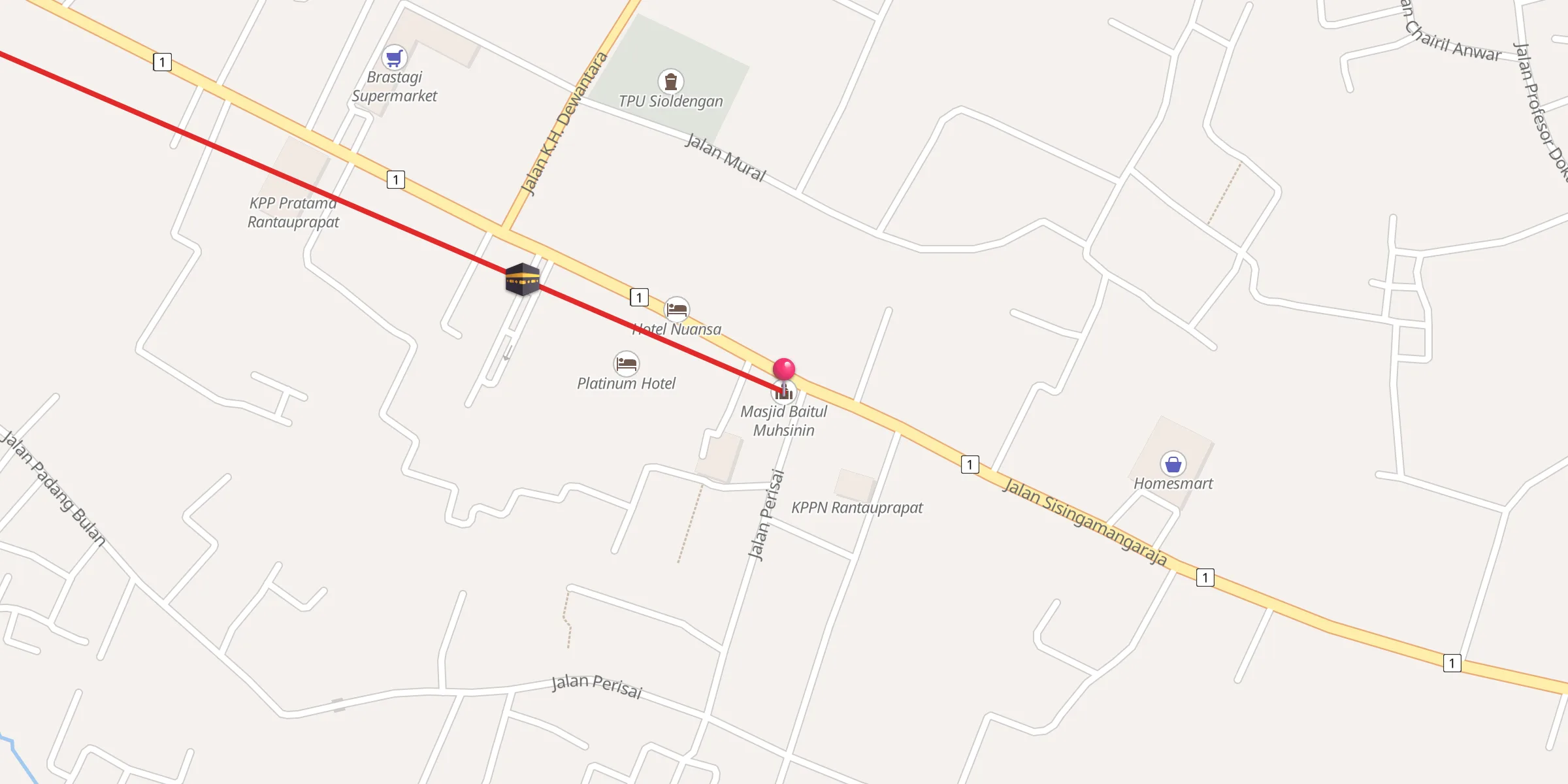 Carte de localisation : Masjid Baitul Muhsinin