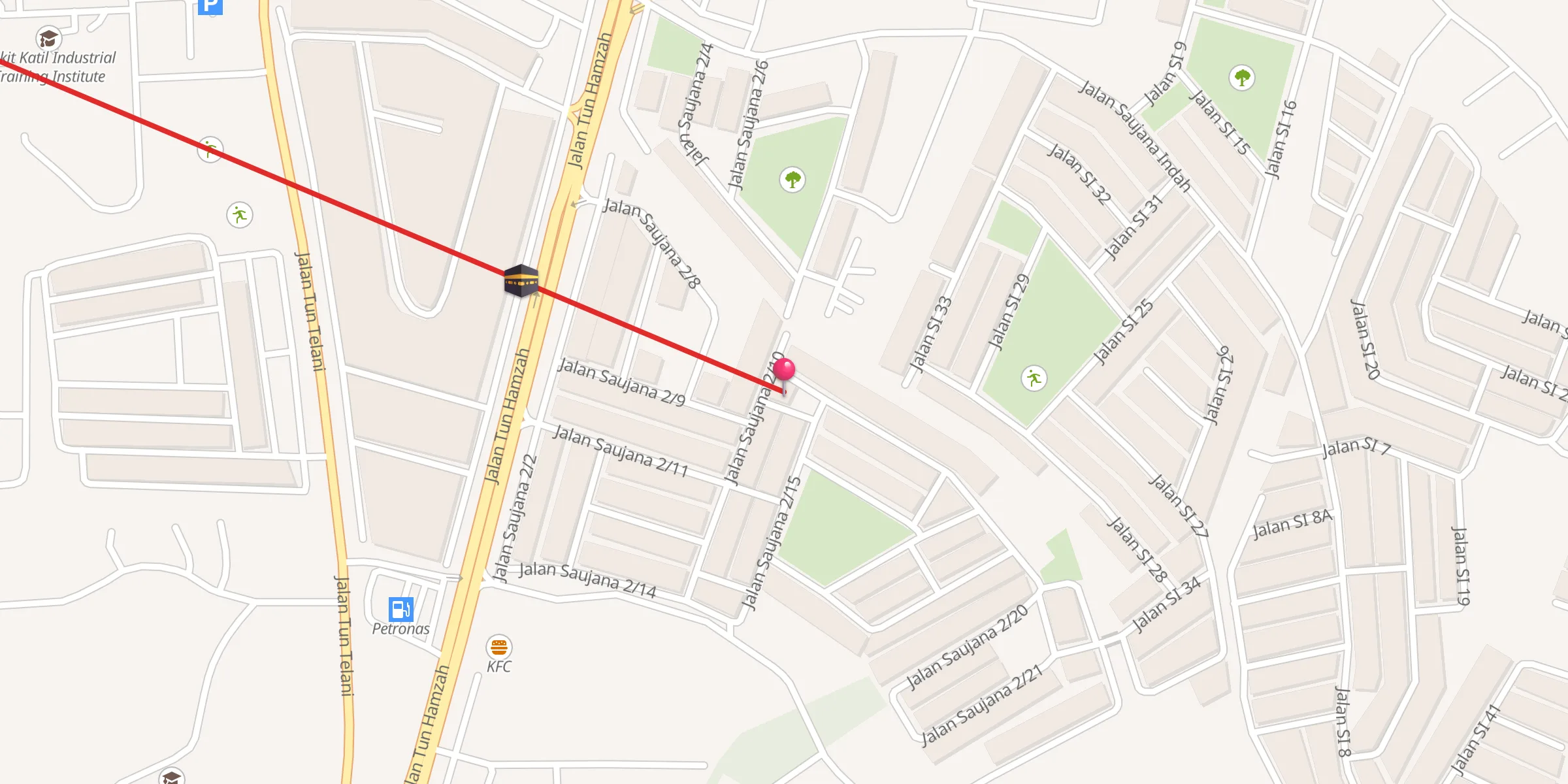 Carte de localisation : Surau Taman Saujana Seksyen 2