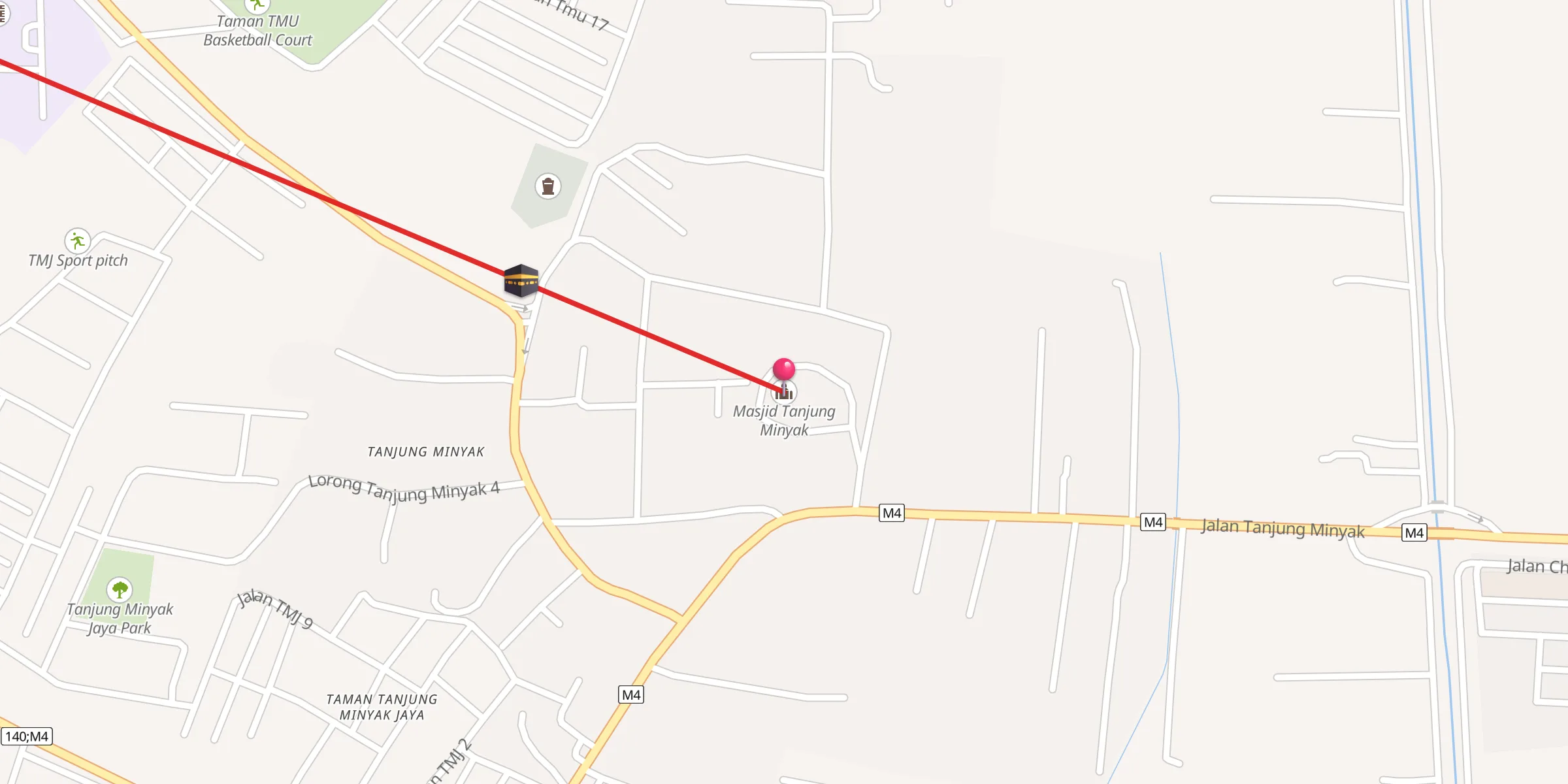 Carte de localisation : Masjid Tanjung Minyak