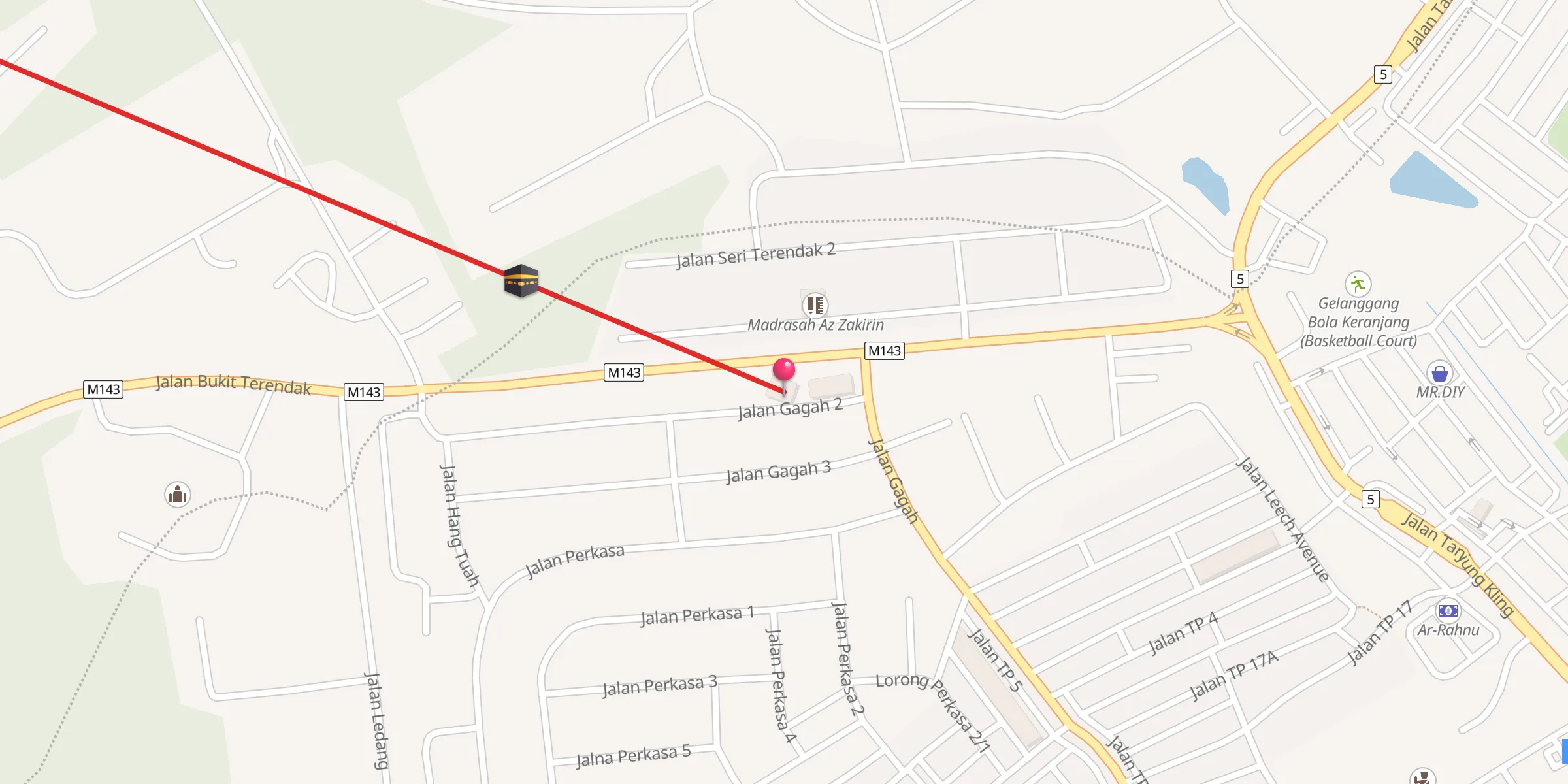 Carte de localisation : Madrasah Al-Mansur Bukit Terendak