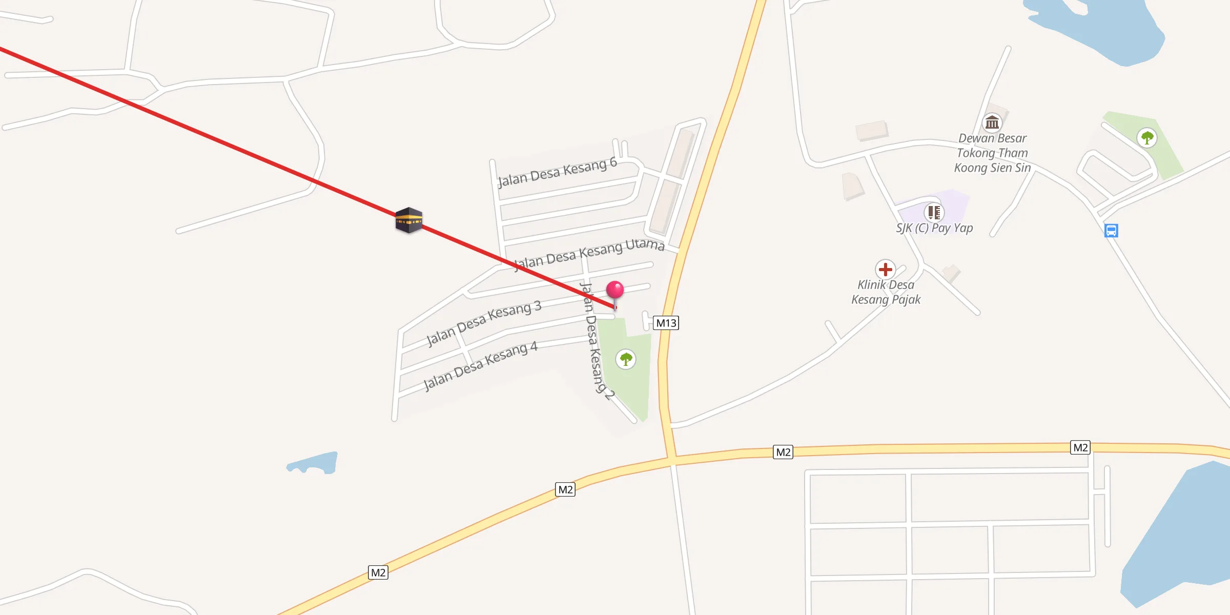 Carte de localisation : Surau Taman Desa Kesang