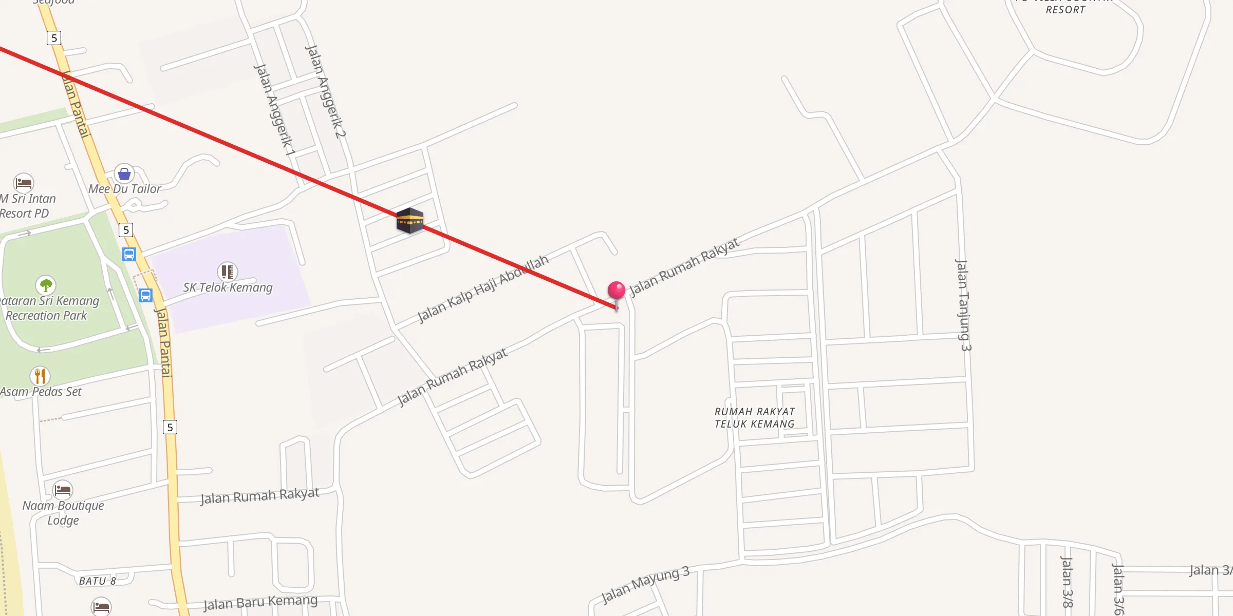 Carte de localisation : Surau Raudhotul Ulum