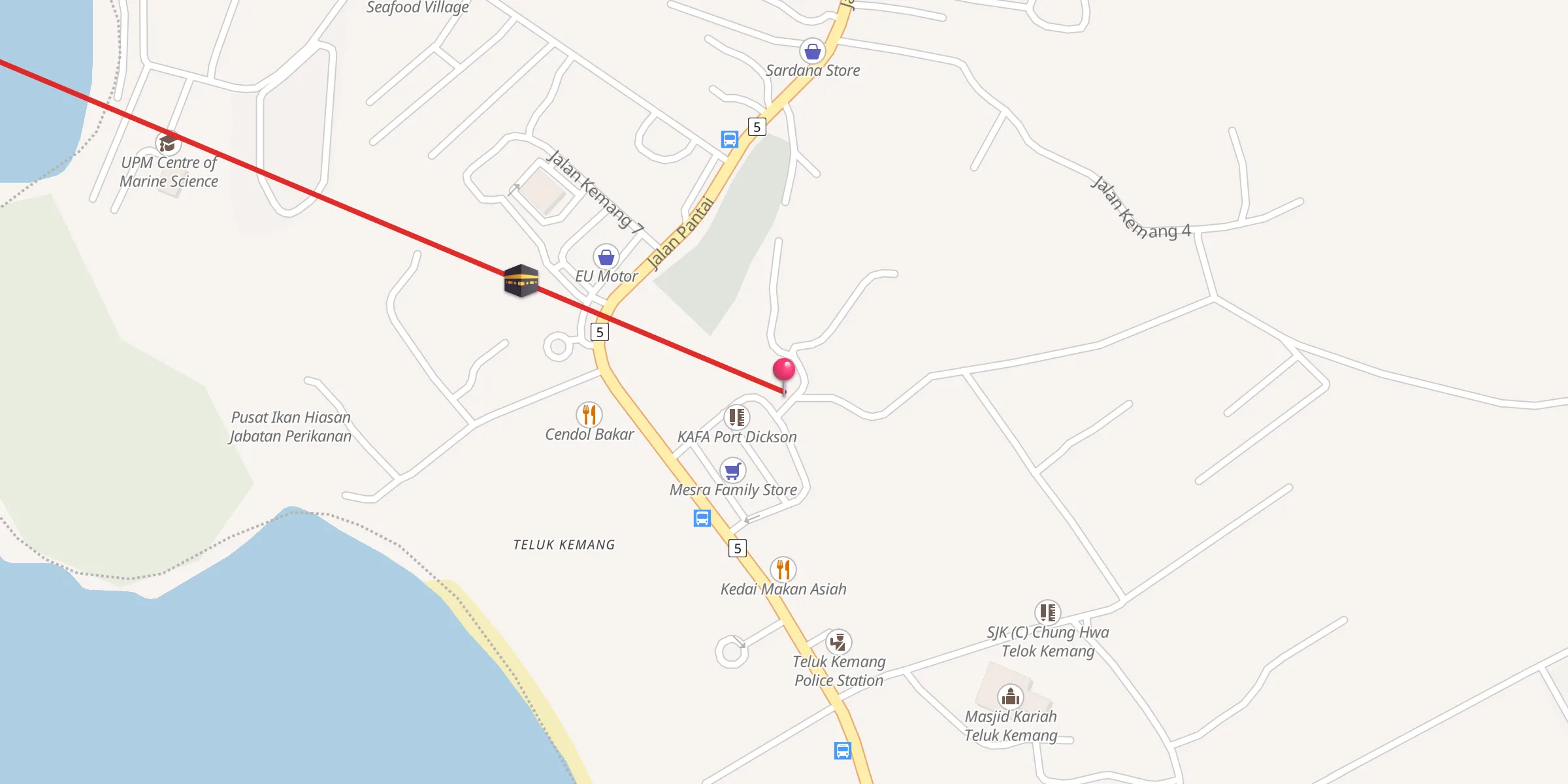 Carte de localisation : Masjid Warisan