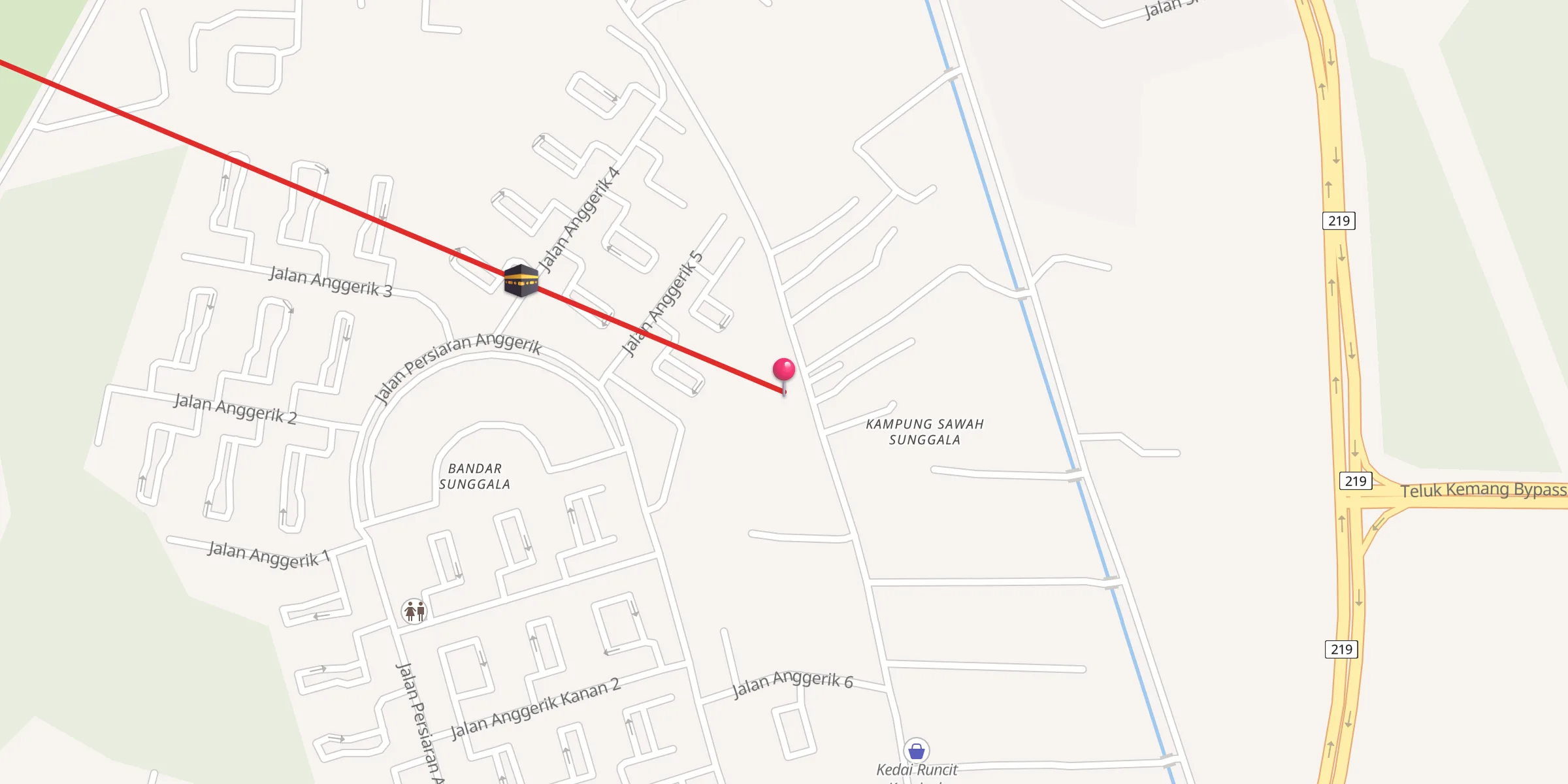 Carte de localisation : Masjid Qariah Kampung Sawah Sunggala