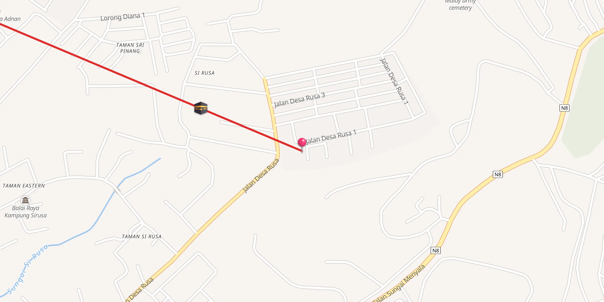 Carte de localisation : Surau Al-Ansar