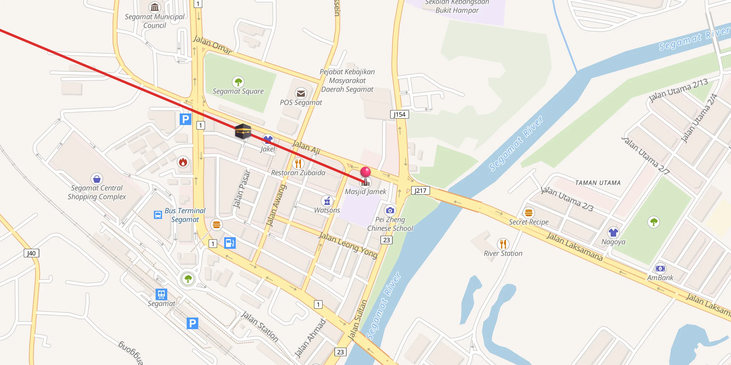 Carte de localisation : Masjid Jamek