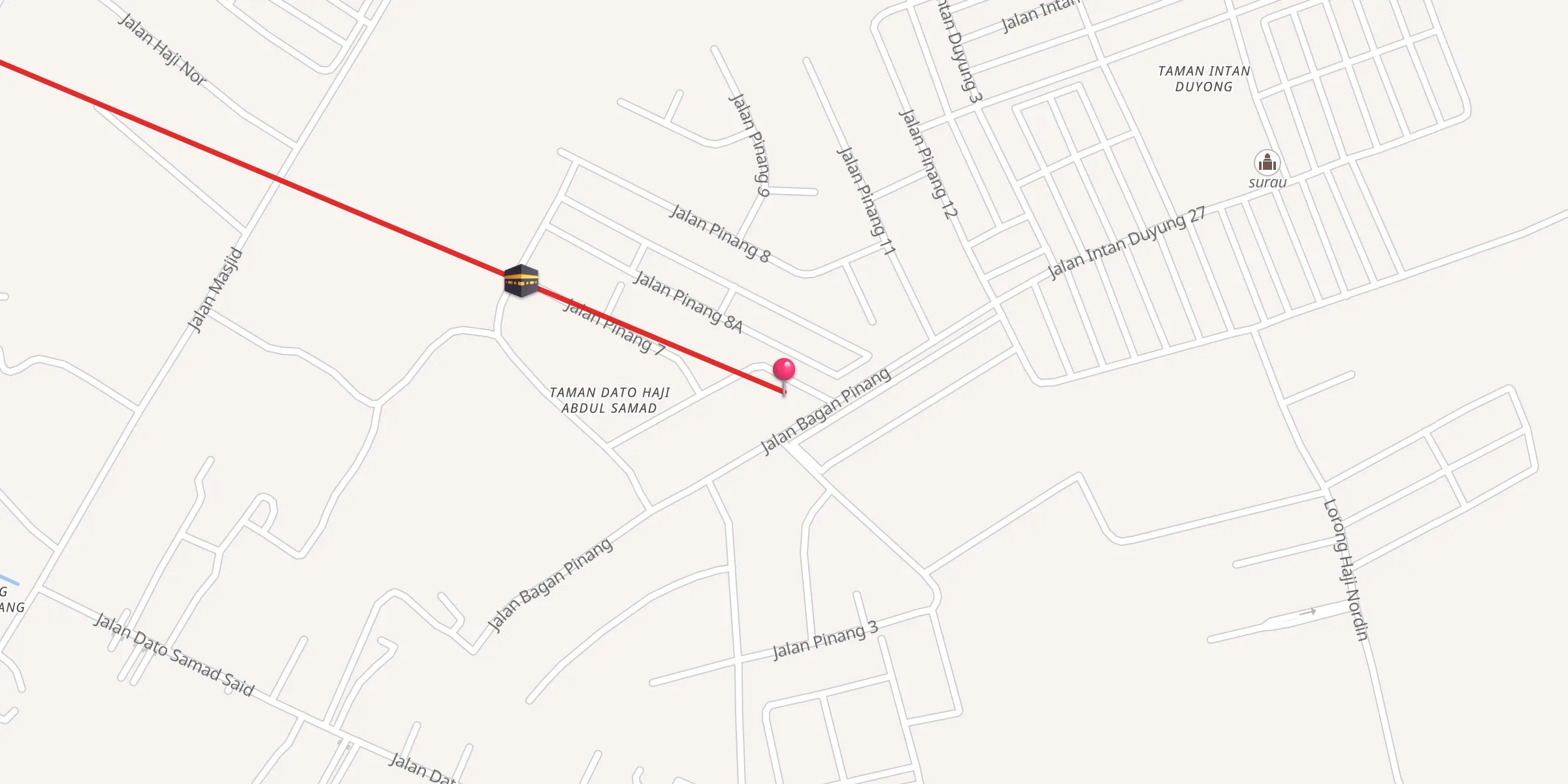 Carte de localisation : Surau Taman Dato Hj Abd Samad