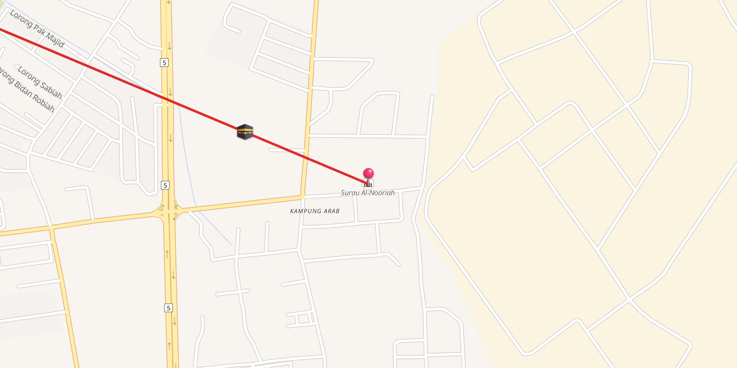 Carte de localisation : Surau Al-Nooriah