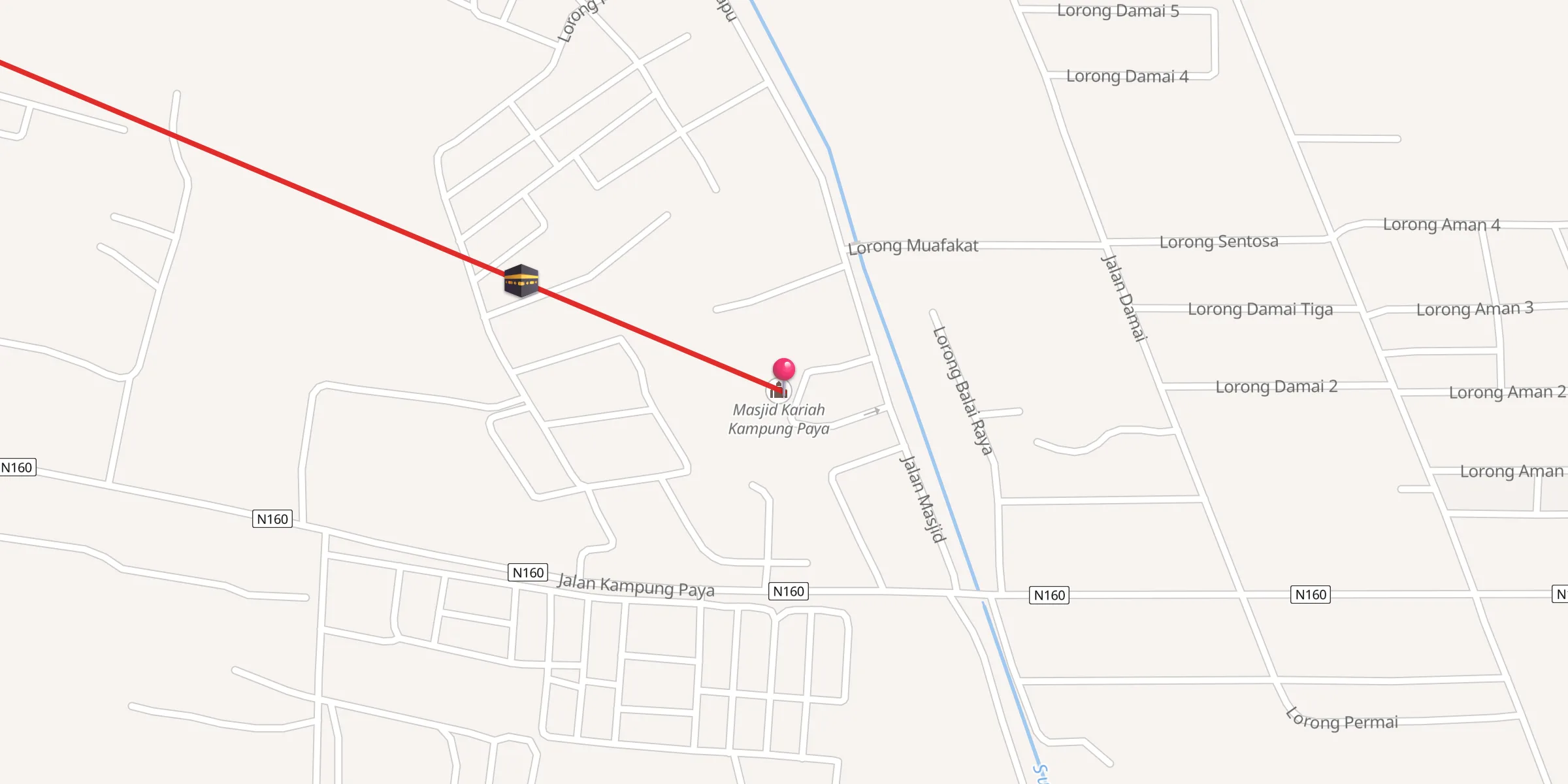 Carte de localisation : Masjid Kariah Kampung Paya