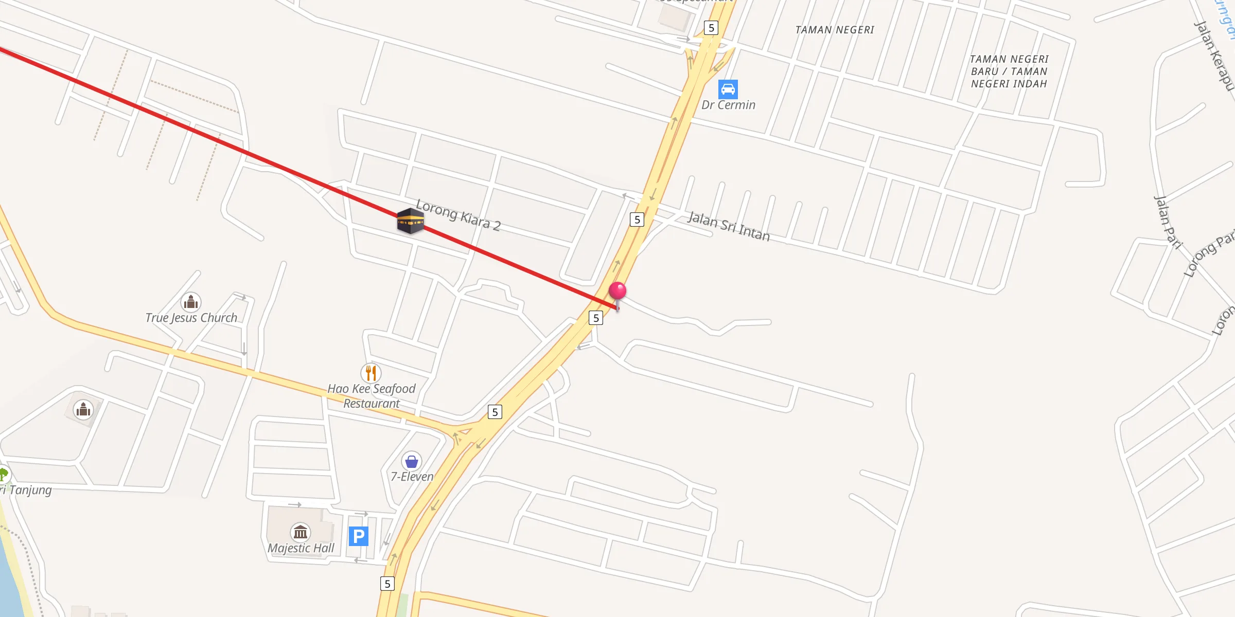 Carte de localisation : Surau Al-Khadijah