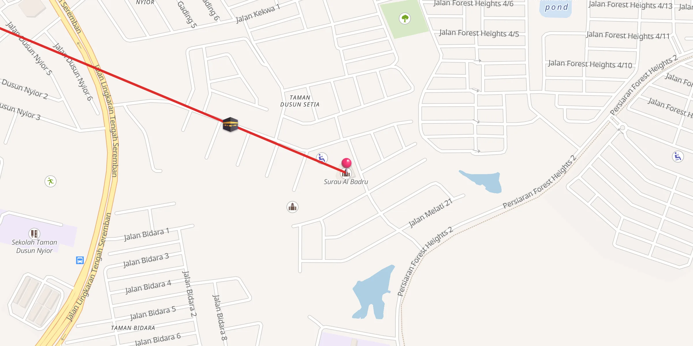 Carte de localisation : Surau Al Badru